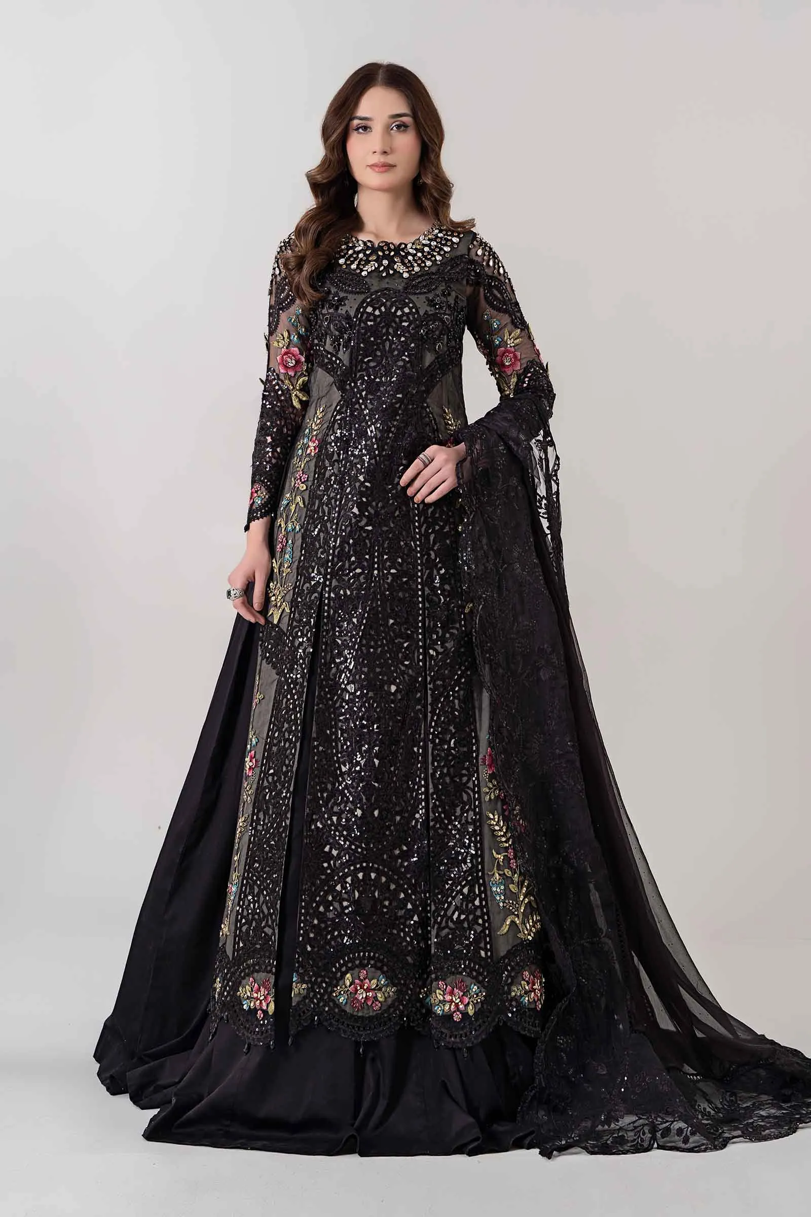 3 Piece Embroidered Organza Suit | BDS-2802