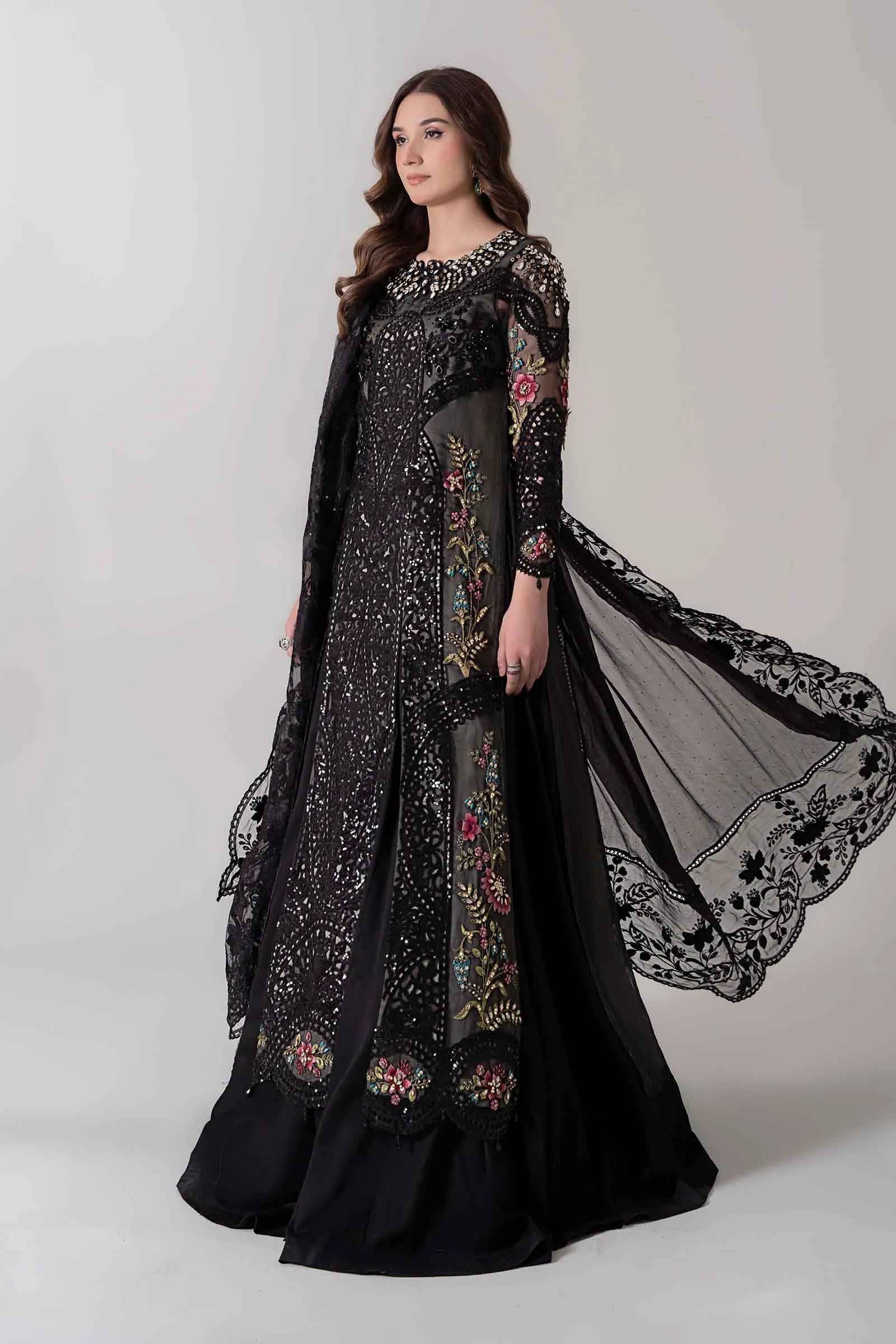 3 Piece Embroidered Organza Suit | BDS-2802