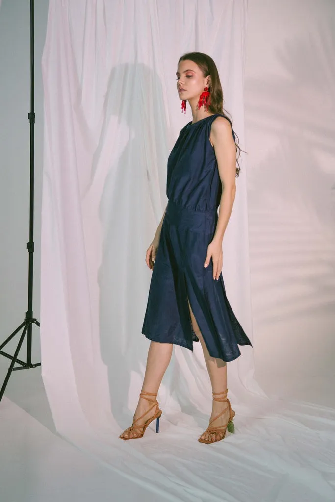 AKOSEE - Original Agape Midi Dress in Navy