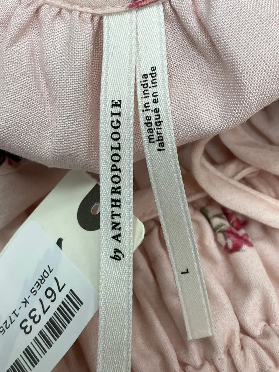 Anthropologie Pink Floral Somerset Print Maxi Dress UK L