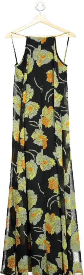 ASOS Black Floral Maxi Dress UK 8