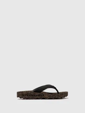 Asportuguesas "FEEL" Black flip flop sandal