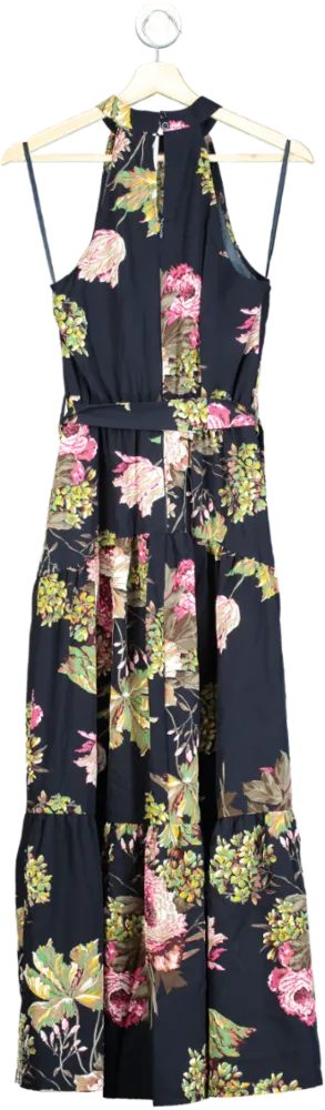 AX Paris Navy Floral Maxi Dress UK 8