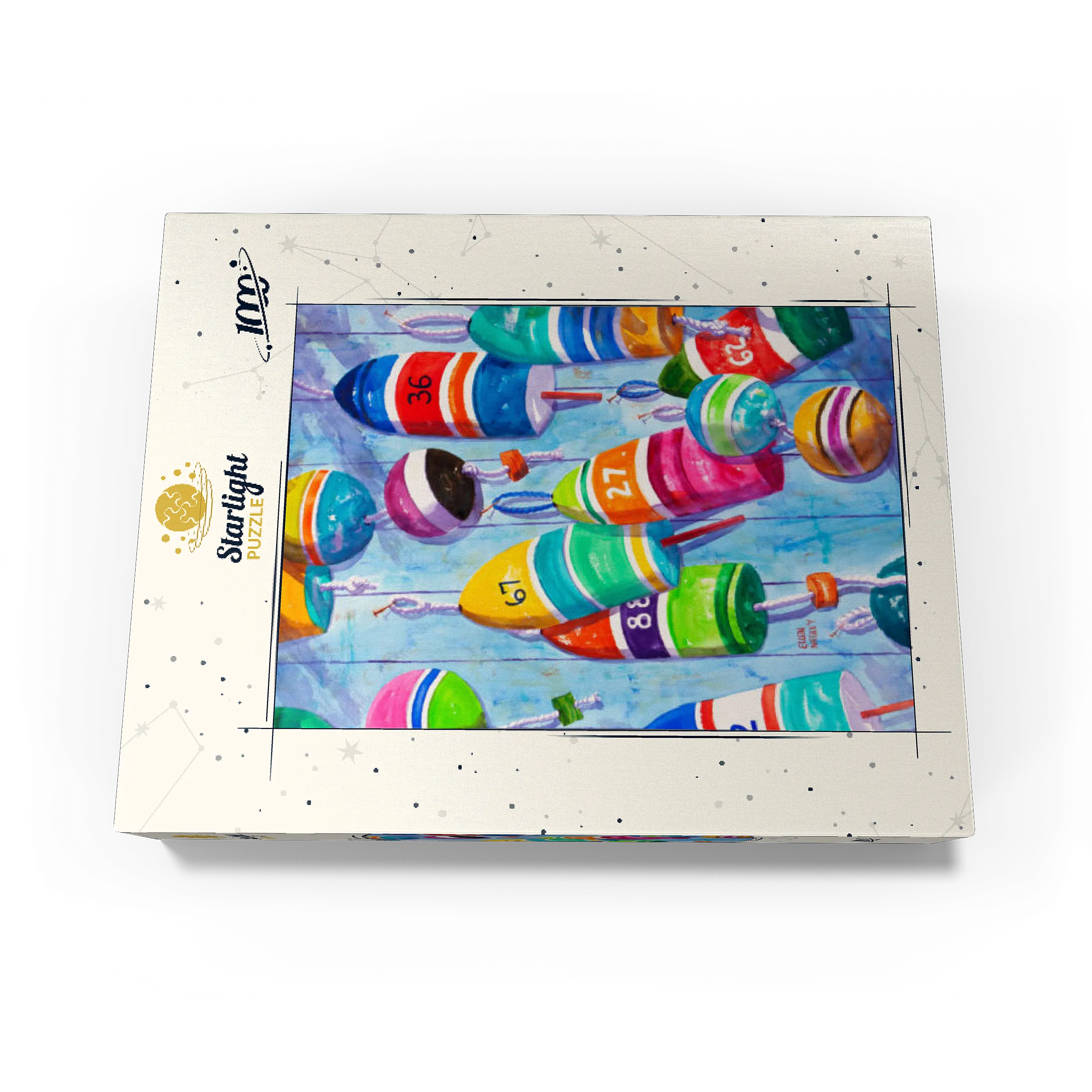Blue Buoys - Watercolor Artwork