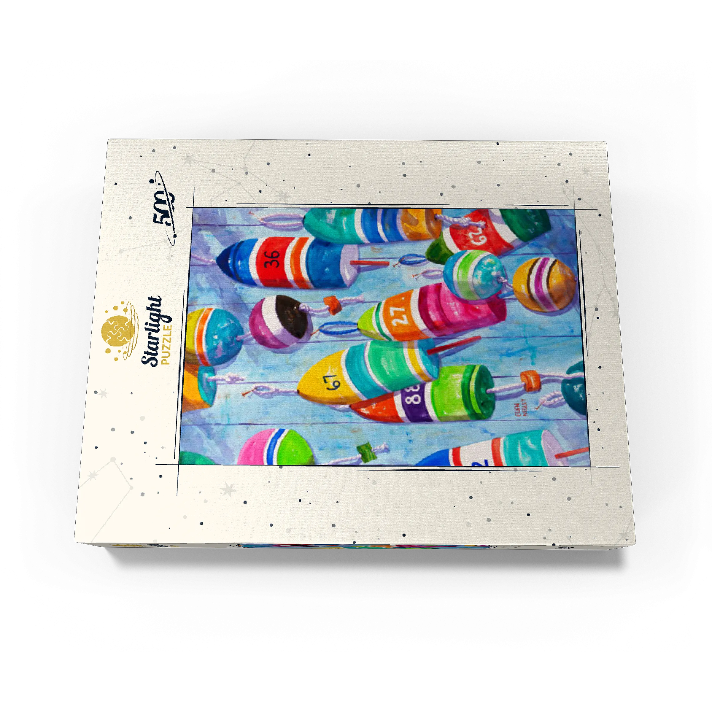 Blue Buoys - Watercolor Artwork
