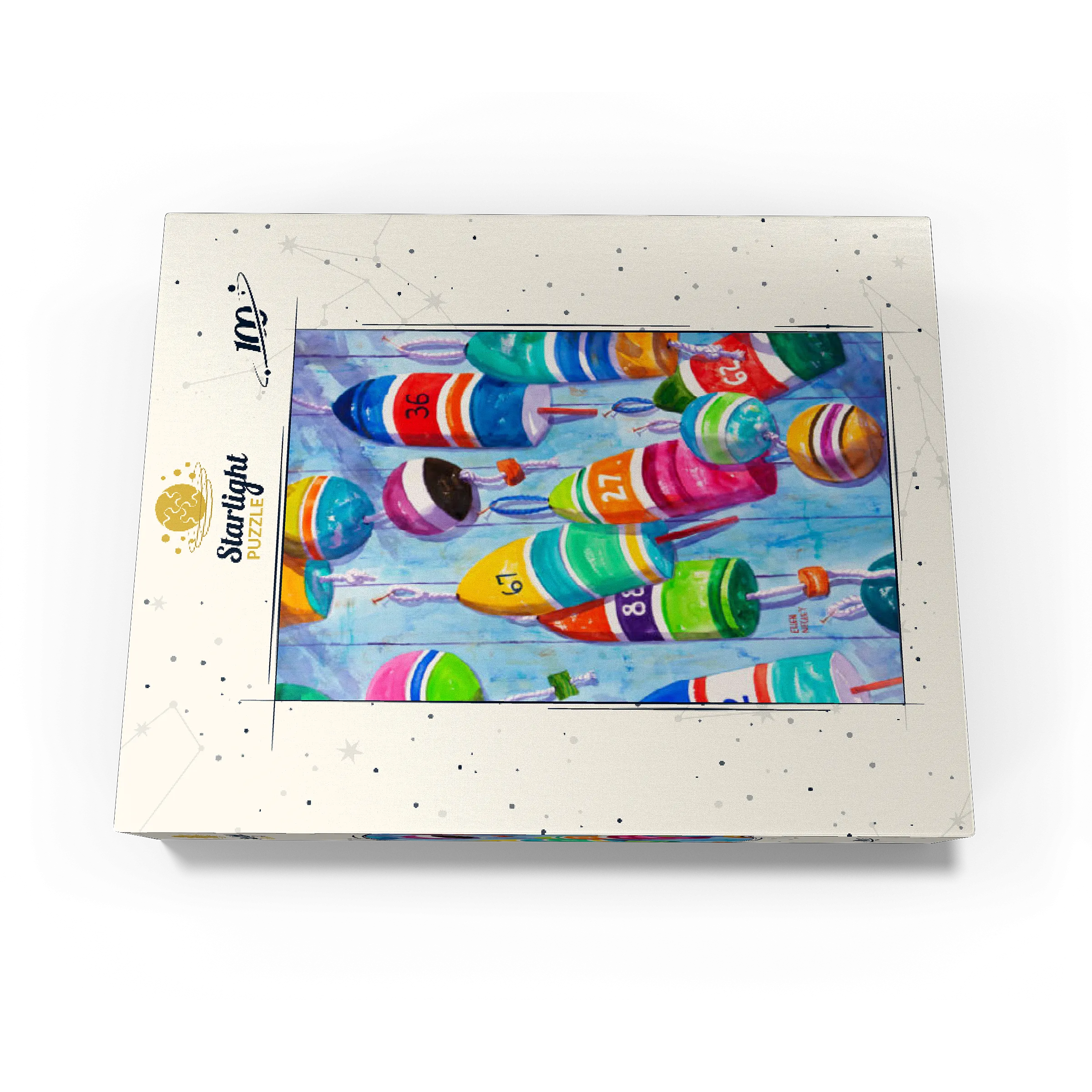 Blue Buoys - Watercolor Artwork