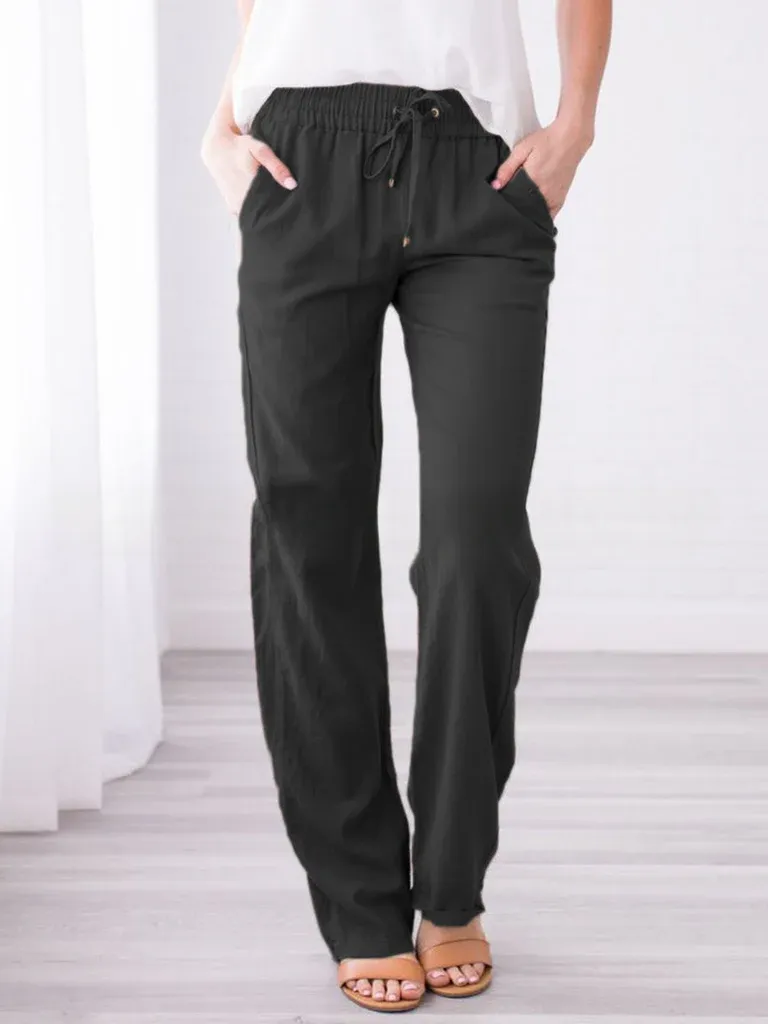 Breathable linen pants