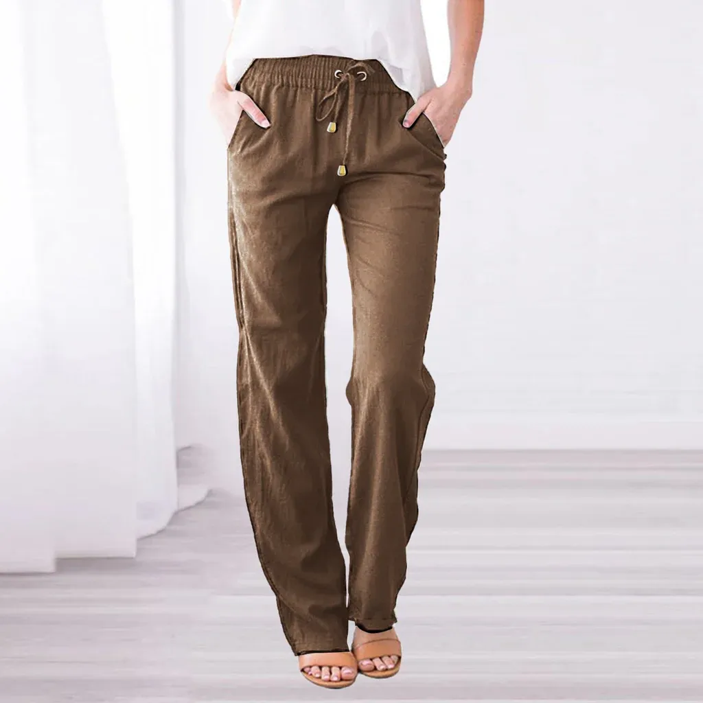 Breathable linen pants