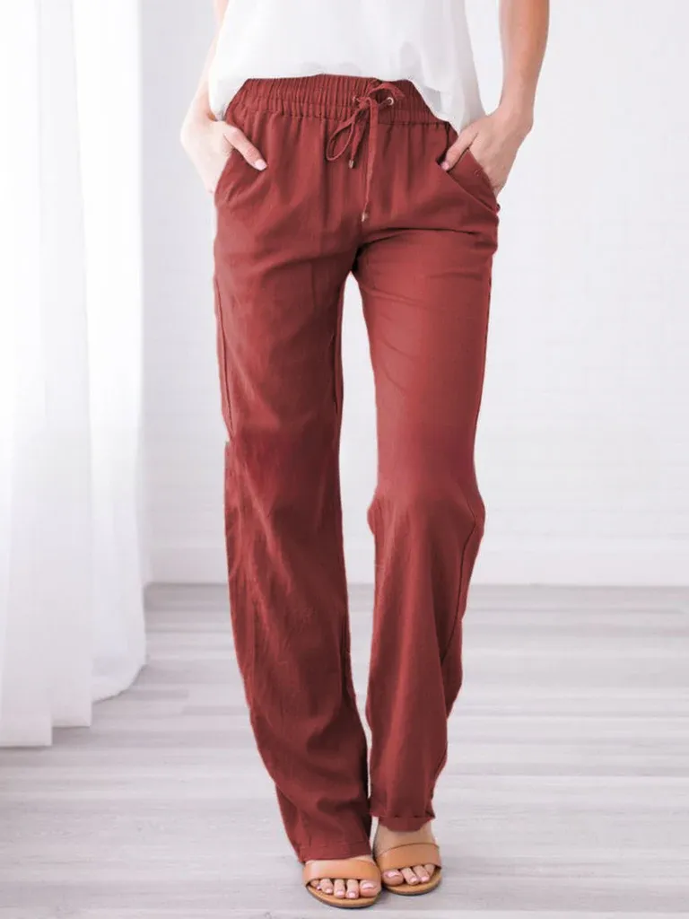 Breathable linen pants