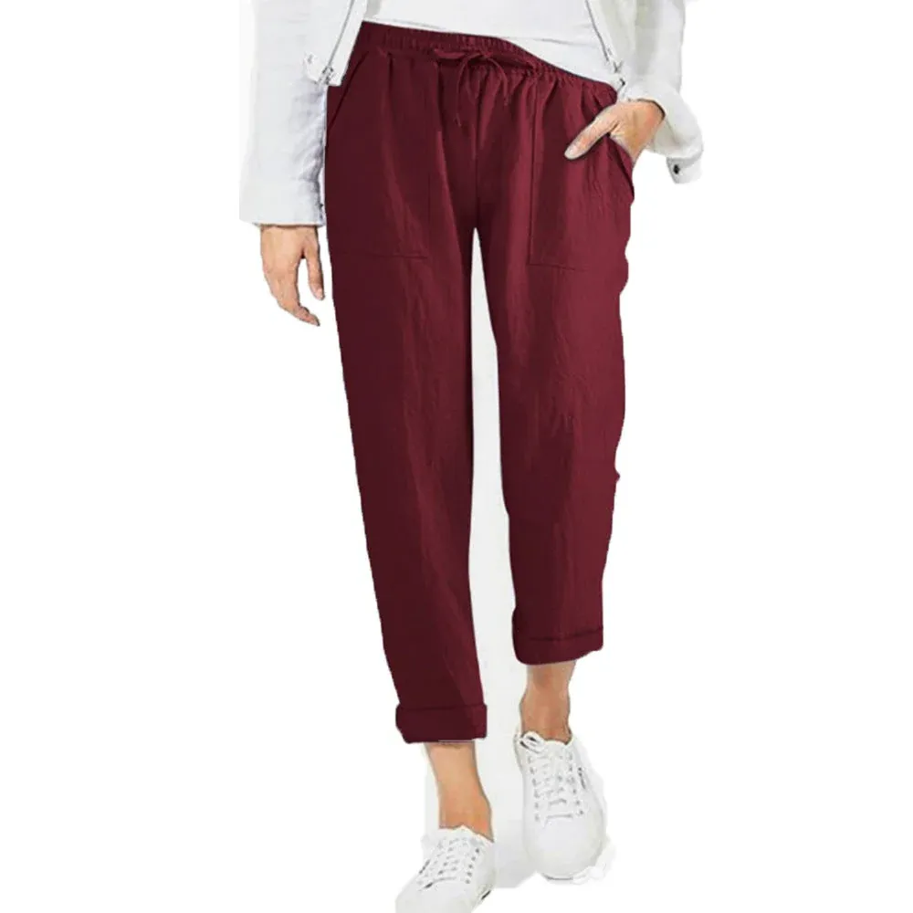 Breathable linen pants