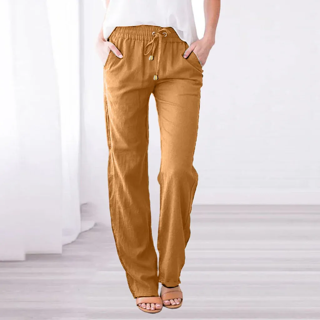 Breathable linen pants