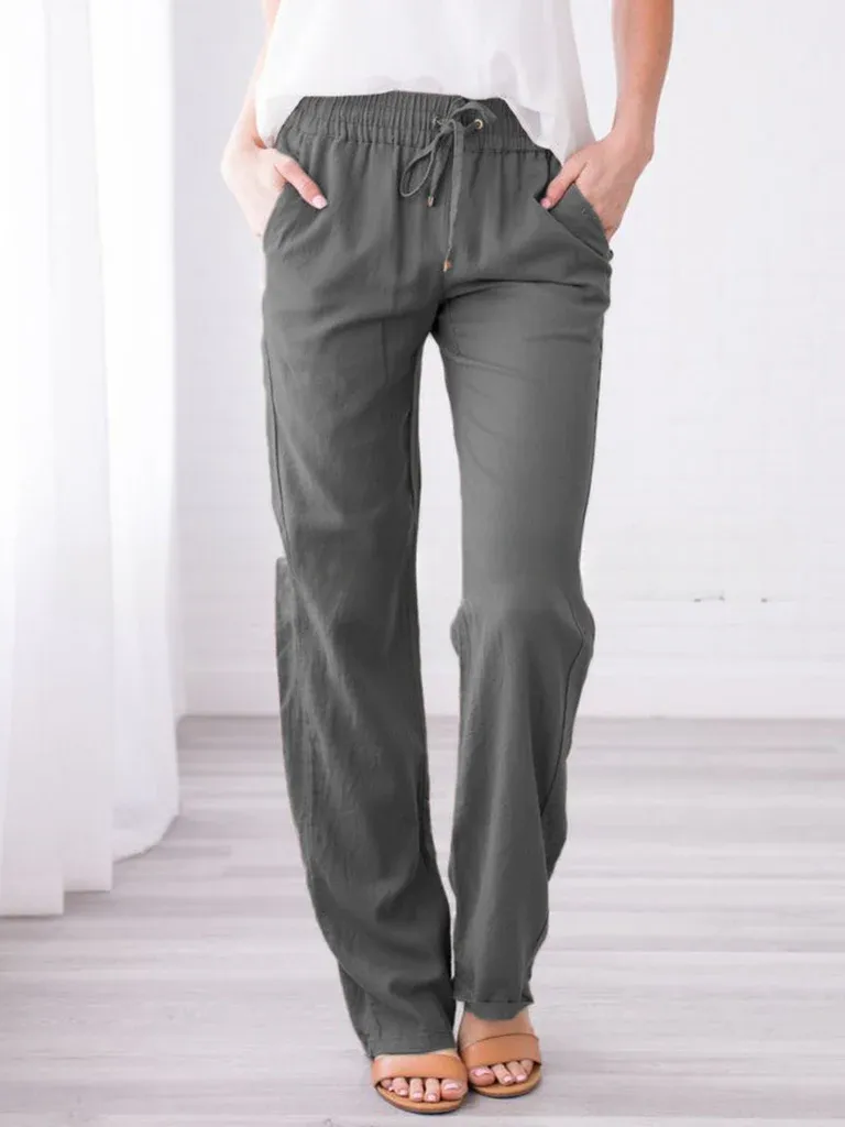 Breathable linen pants