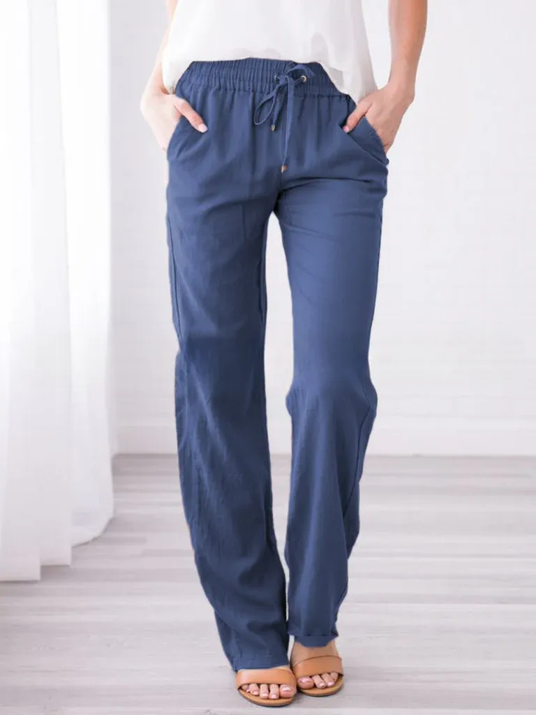 Breathable linen pants