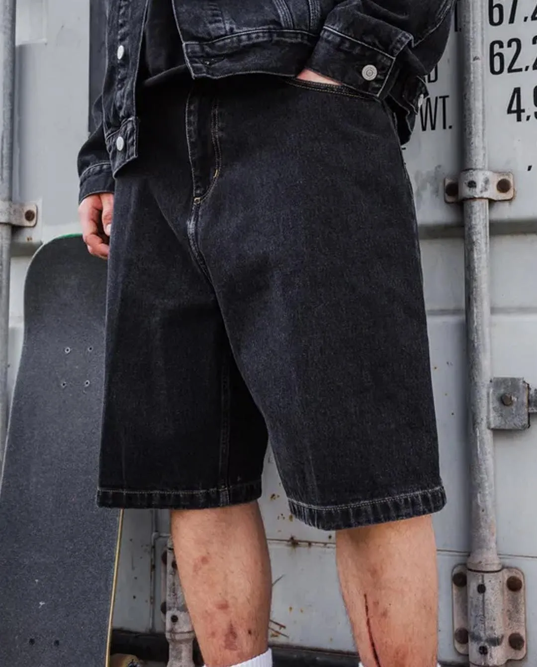 Carhartt WIP - Brandon Denim Short - Black Stone Washed
