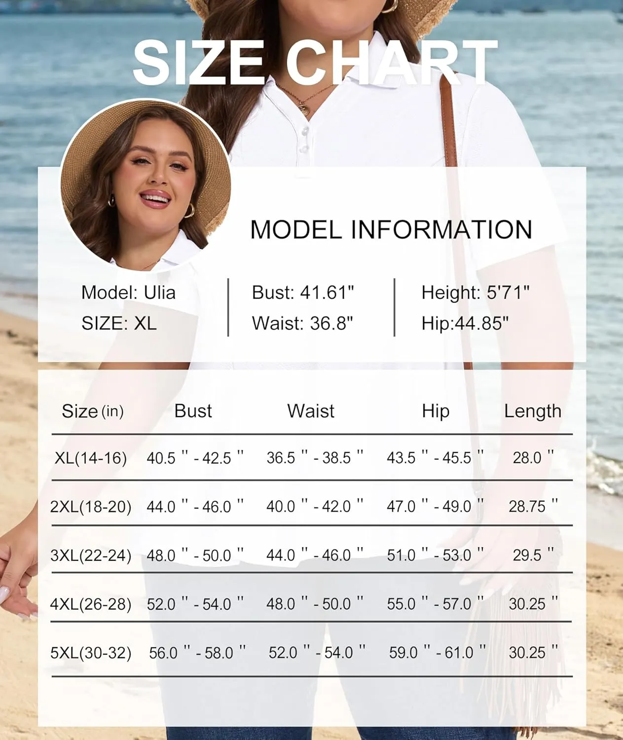 Casei Women's Plus Size Golf Polo Shirt with Sunglasses Holder UPF 50  Tunic Tops Casual Workout Work Shirts