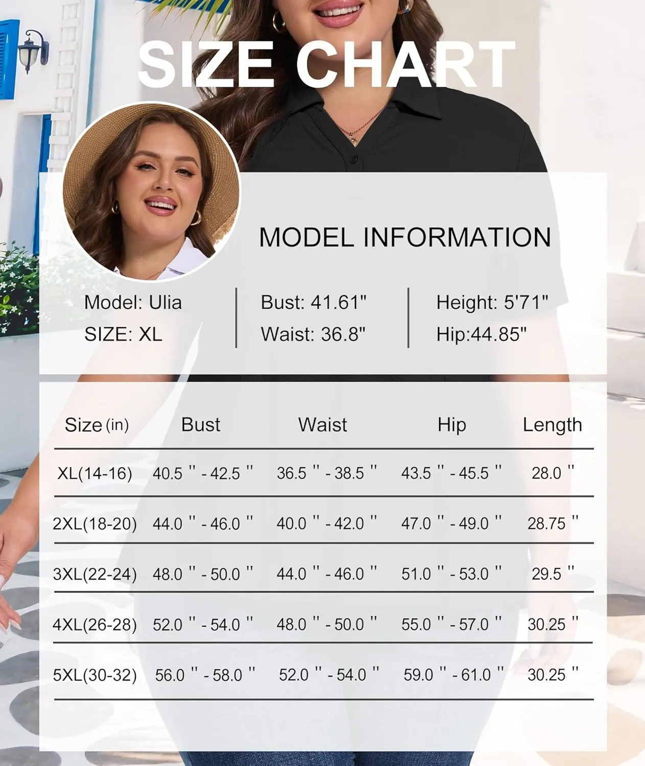 Casei Women's Plus Size Golf Polo Shirt with Sunglasses Holder UPF 50  Tunic Tops Casual Workout Work Shirts