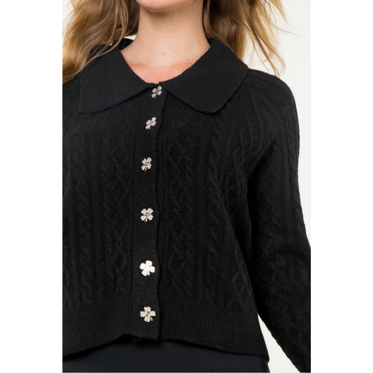 Clover Button Up Knit Cardigan