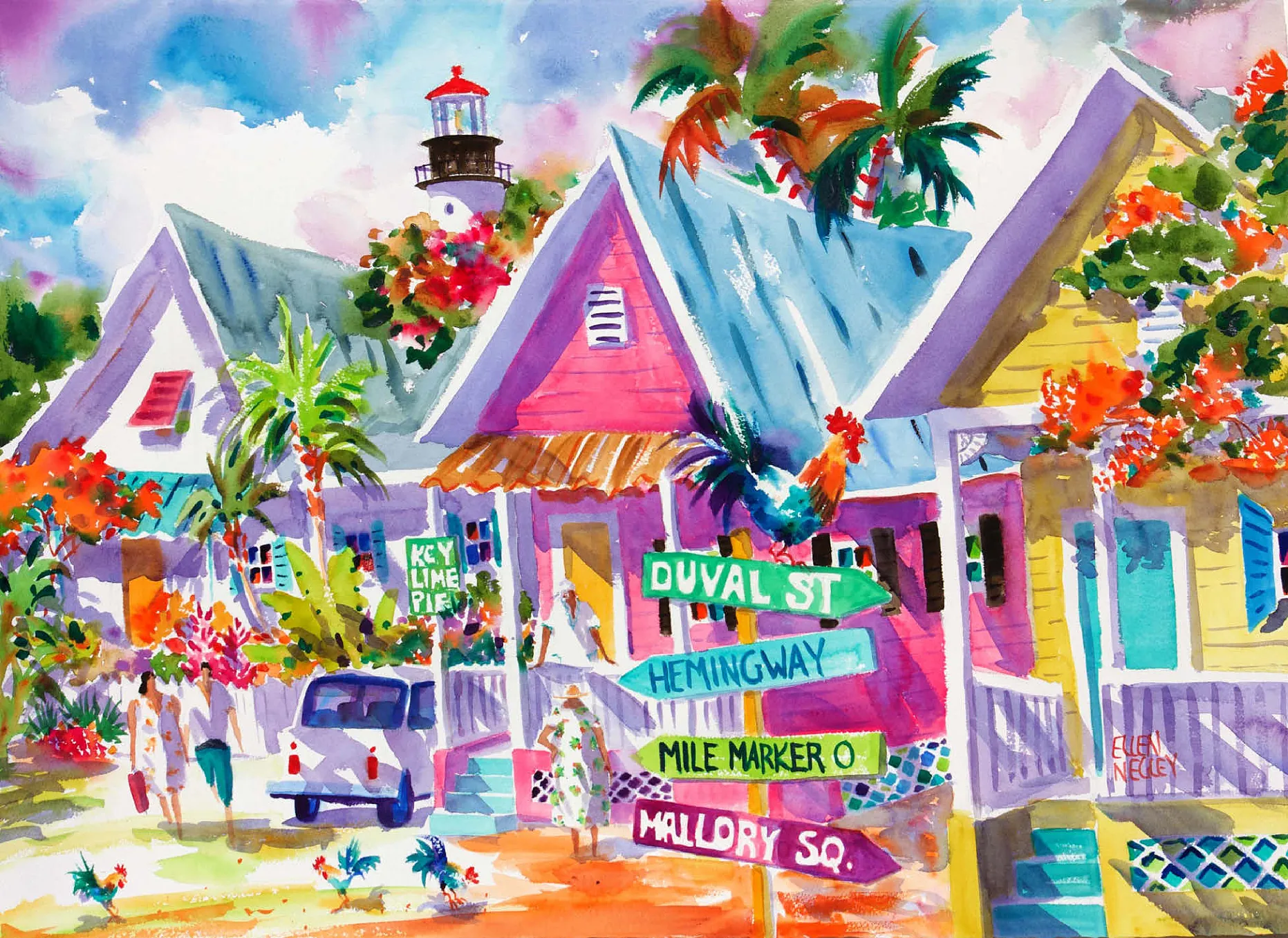 Conch Republic - Watercolor Artwork