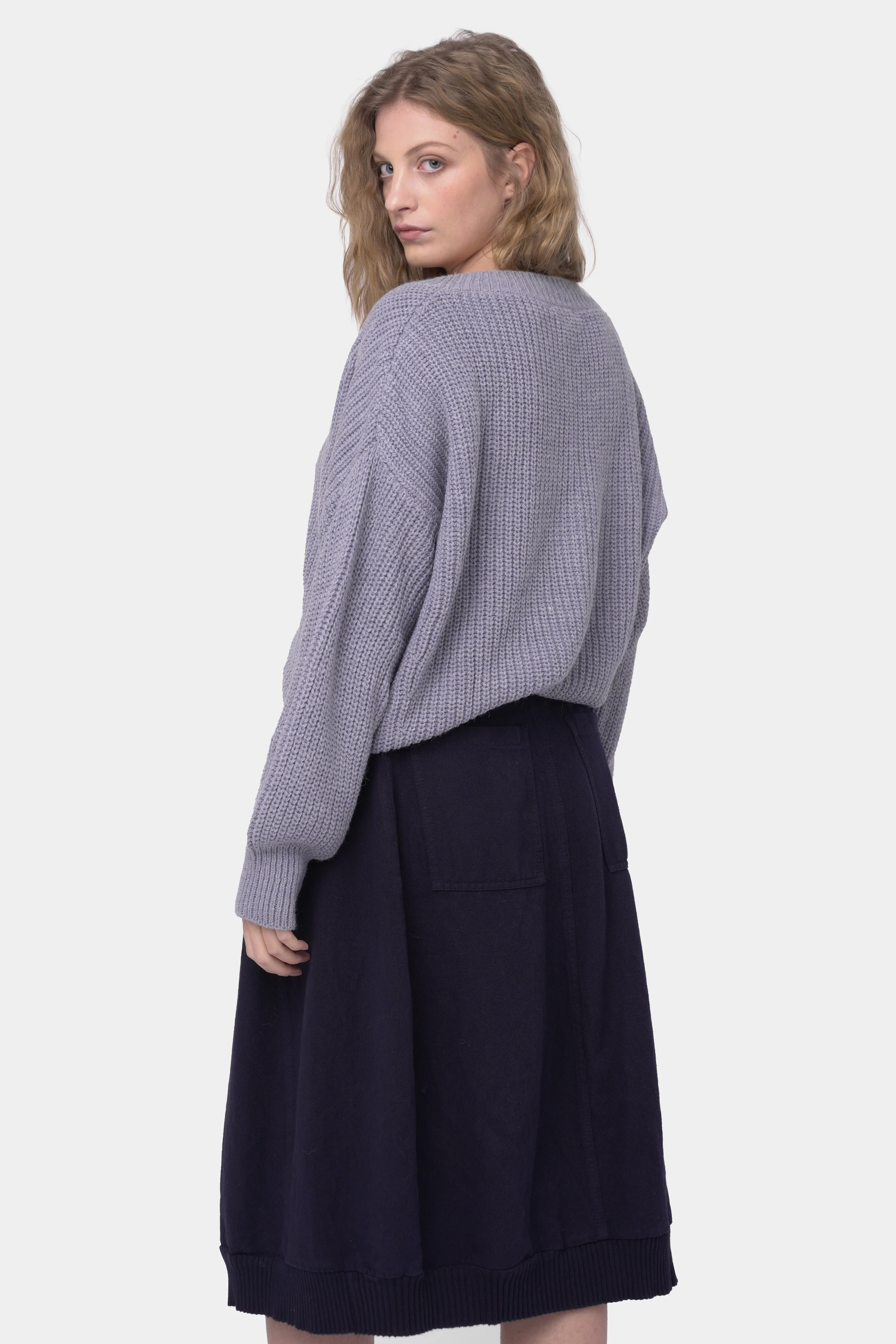 Cotton Linen Cargo Skirt