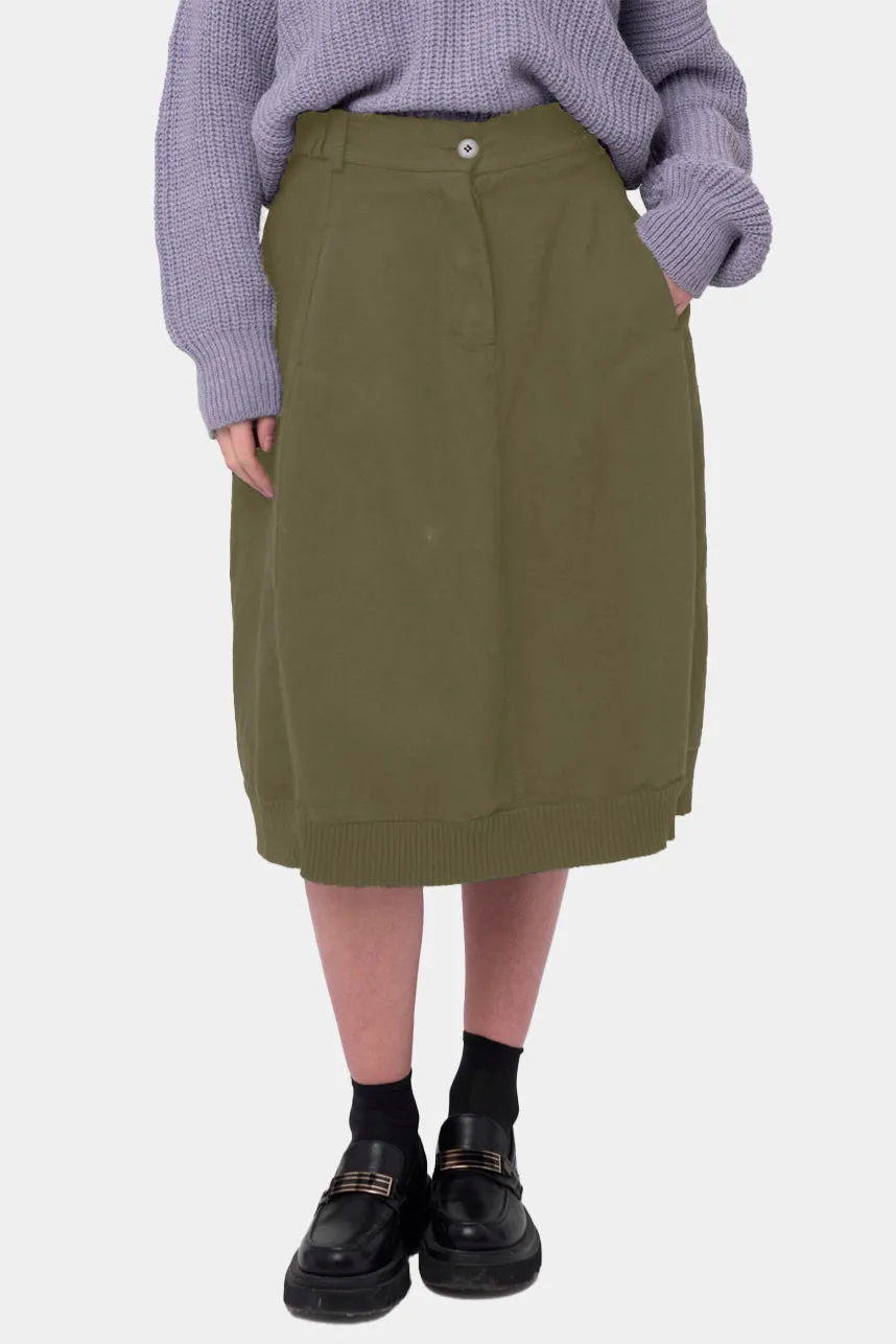 Cotton Linen Cargo Skirt