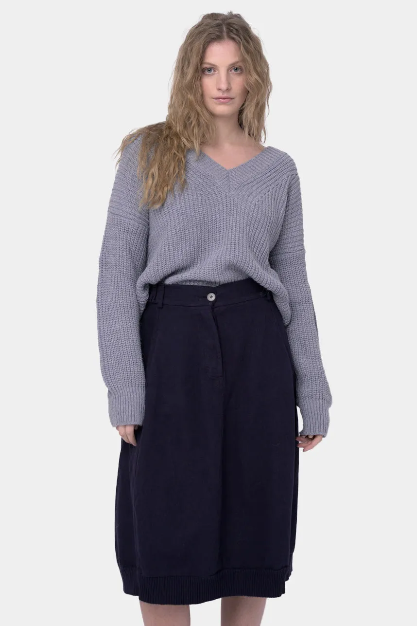 Cotton Linen Cargo Skirt