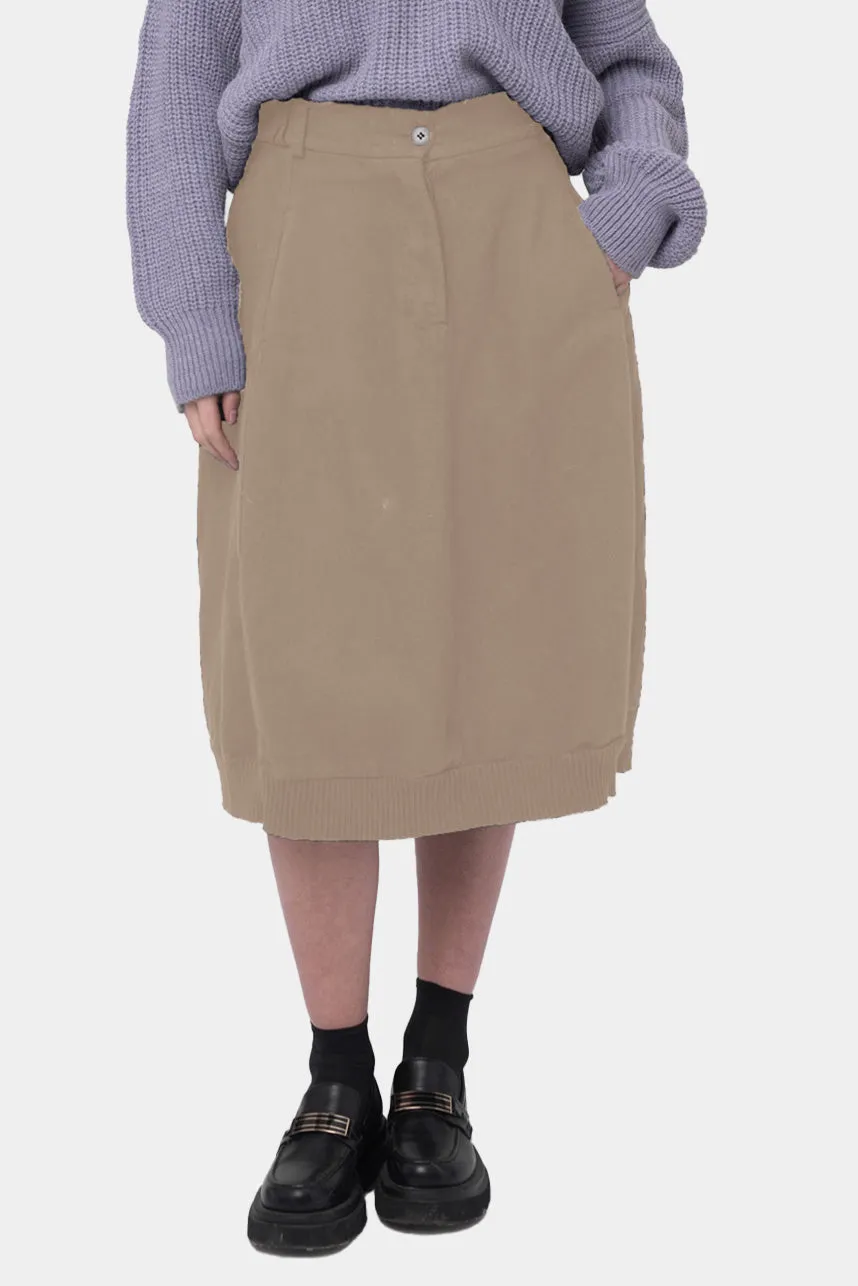 Cotton Linen Cargo Skirt