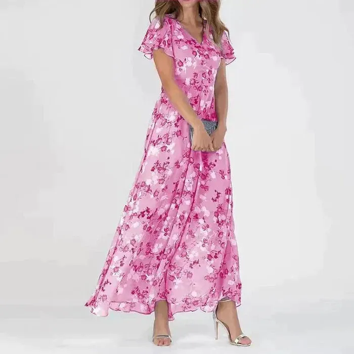 Dahlia | Women's Flowy Floral Dress | Maxi