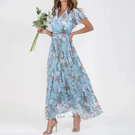 Dahlia | Women's Flowy Floral Dress | Maxi