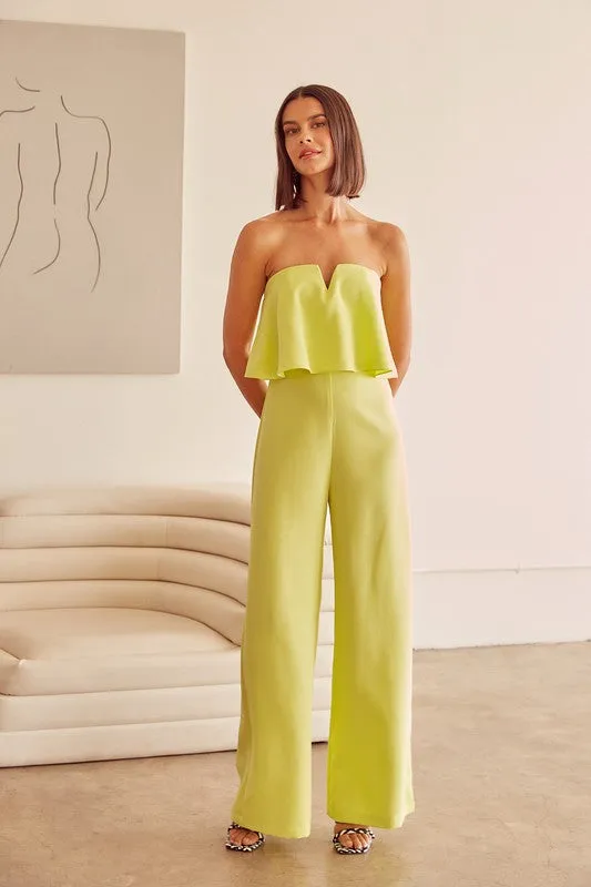 Down the Aisle Strapless Jumpsuit