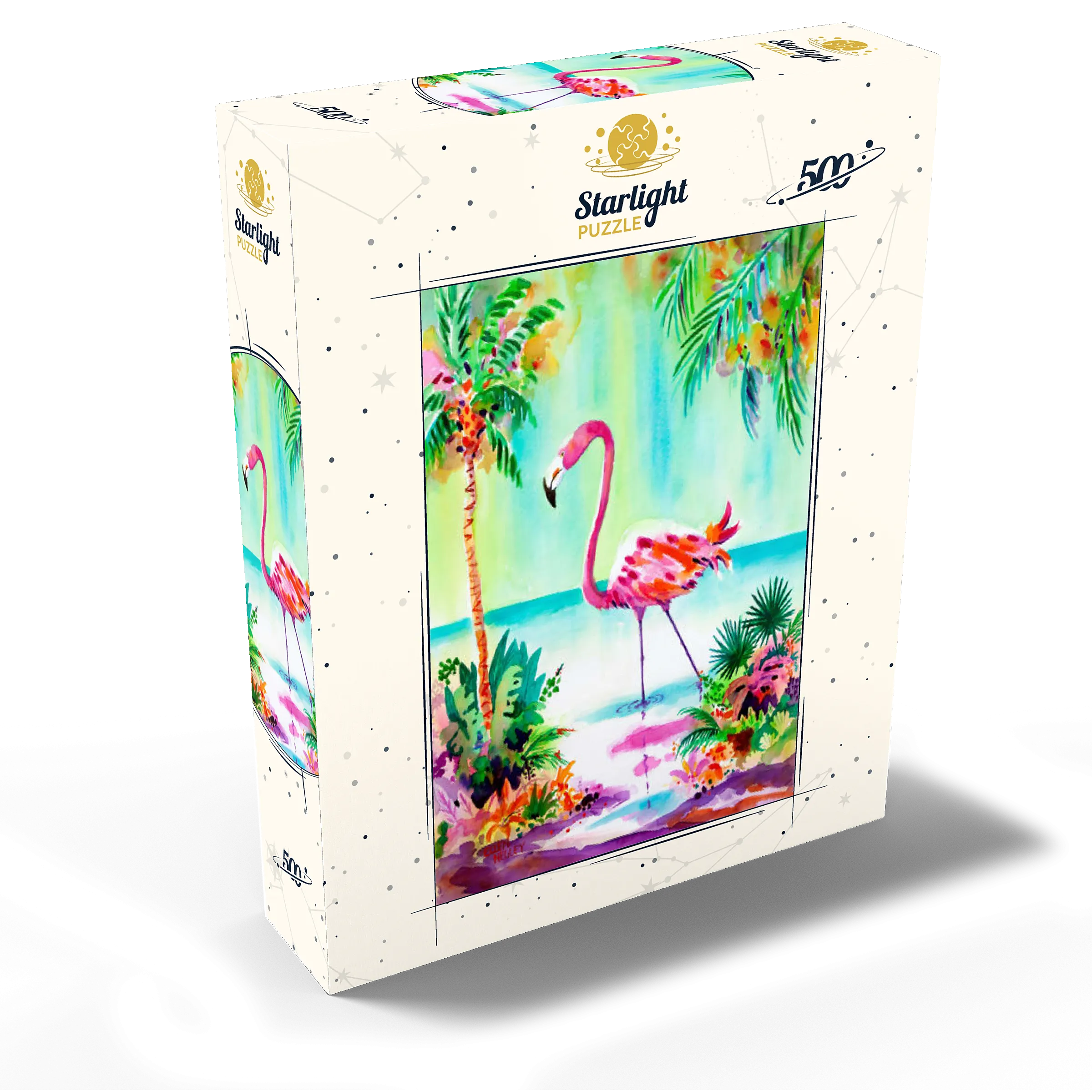 Flamingo Lagoon - Watercolor Artwork