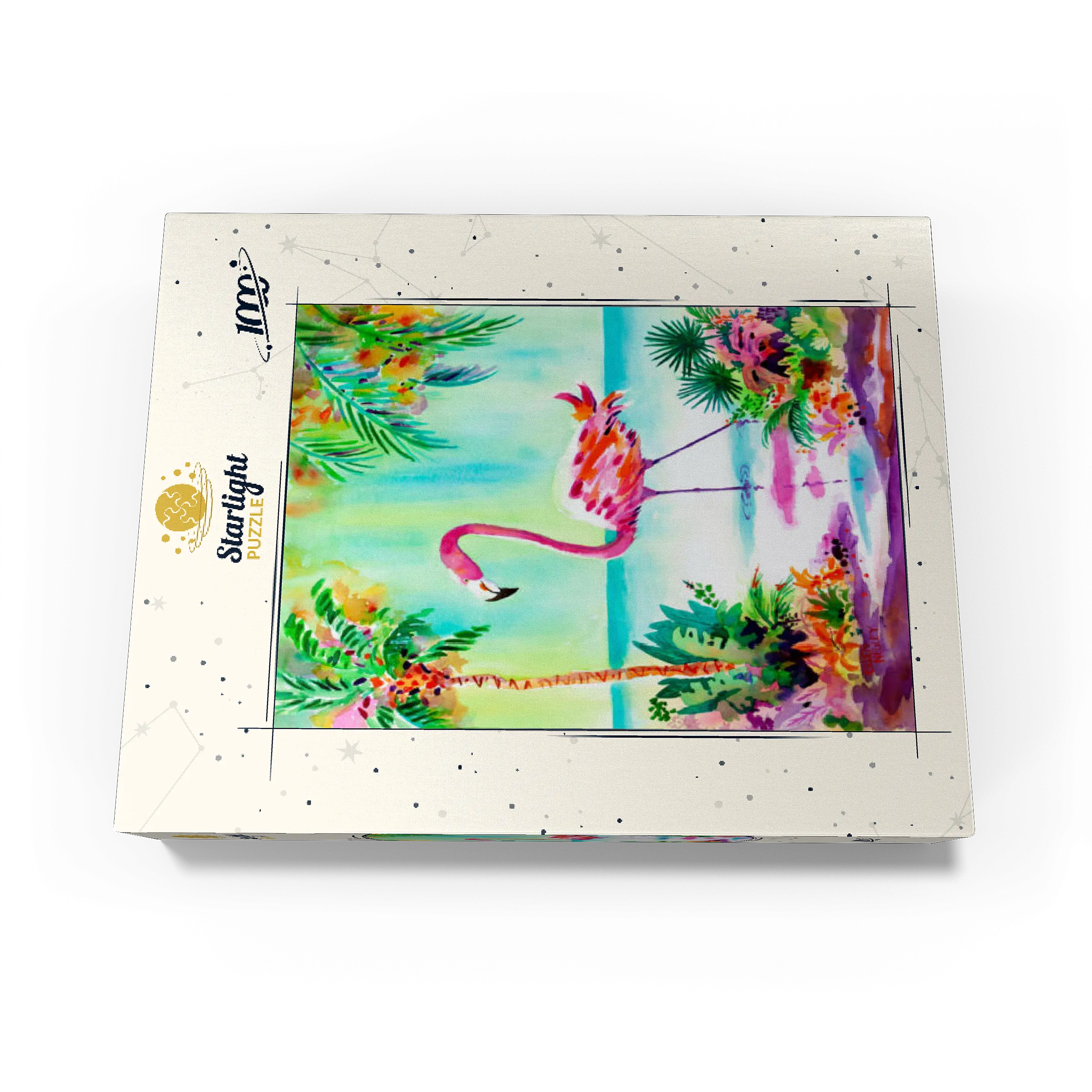 Flamingo Lagoon - Watercolor Artwork