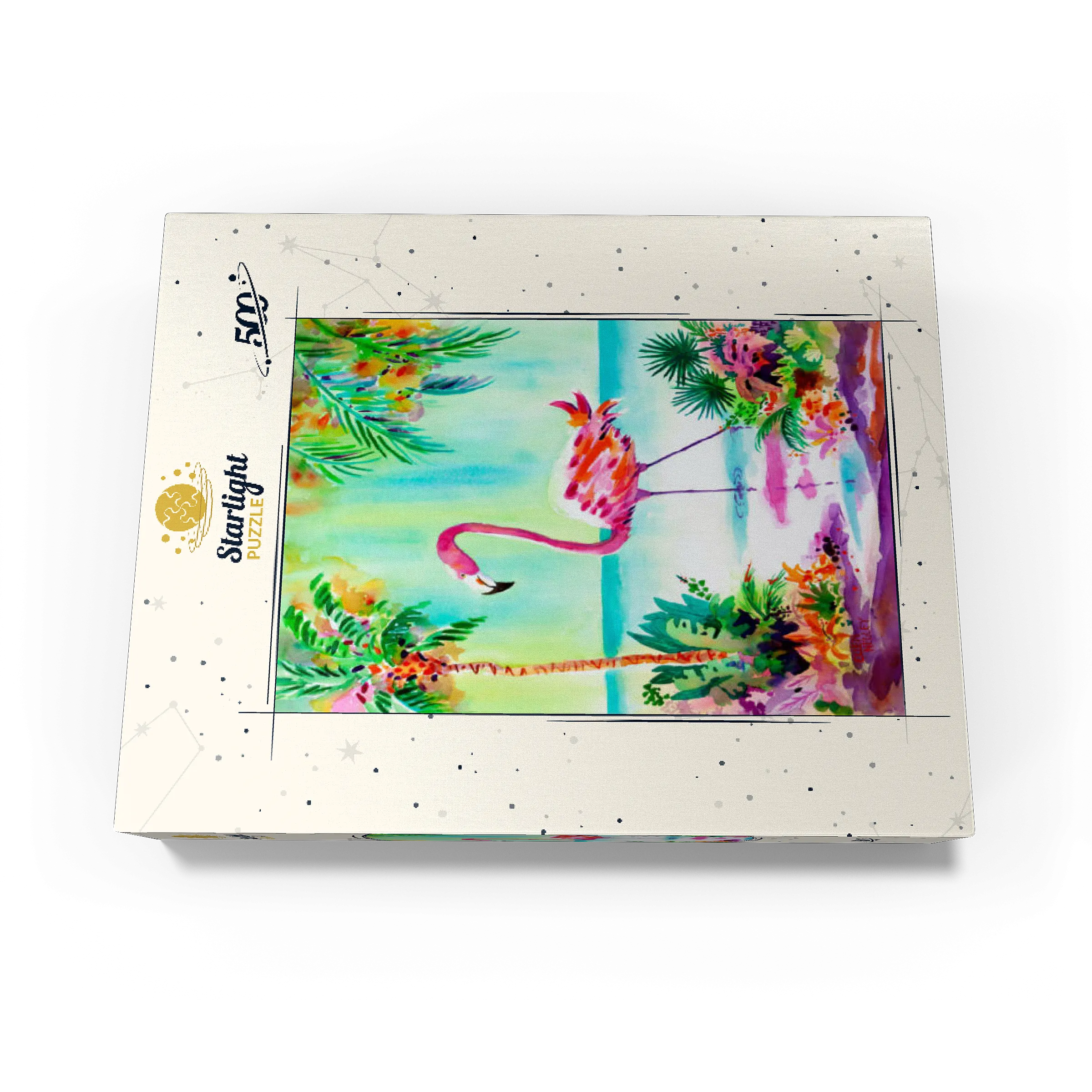 Flamingo Lagoon - Watercolor Artwork