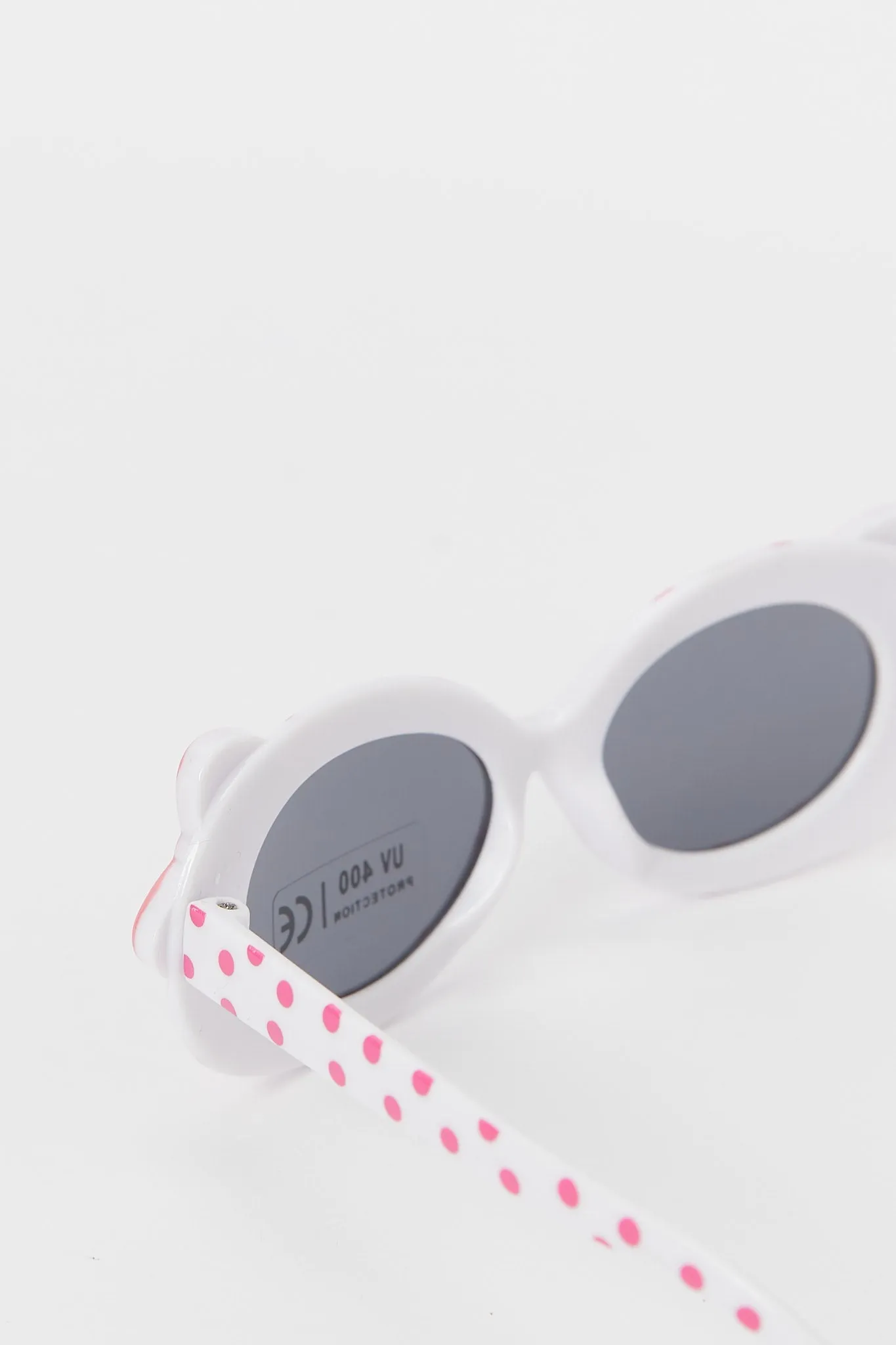 Girls Black And White Polka Dots Oversize Sunglasses