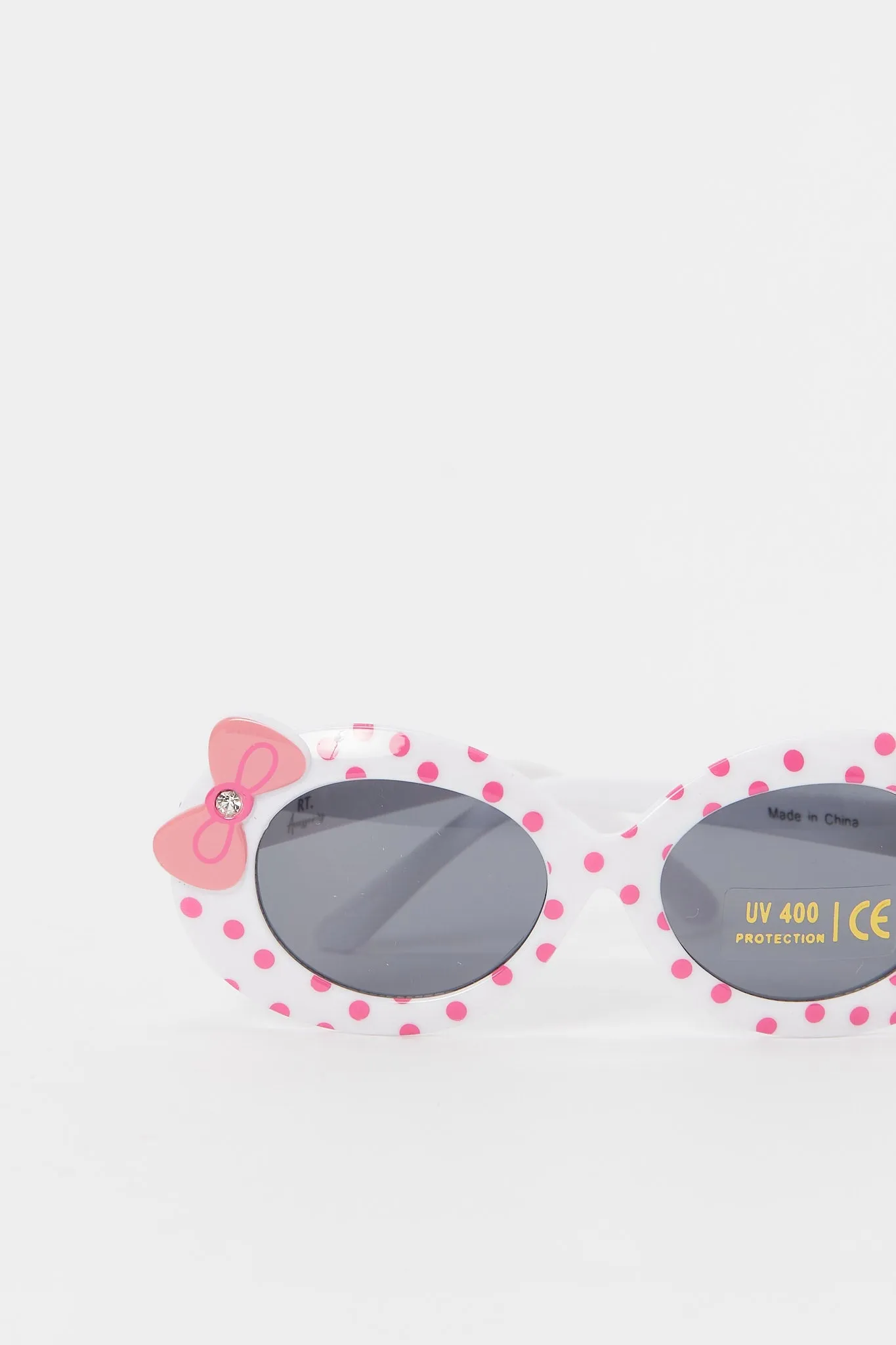 Girls Black And White Polka Dots Oversize Sunglasses