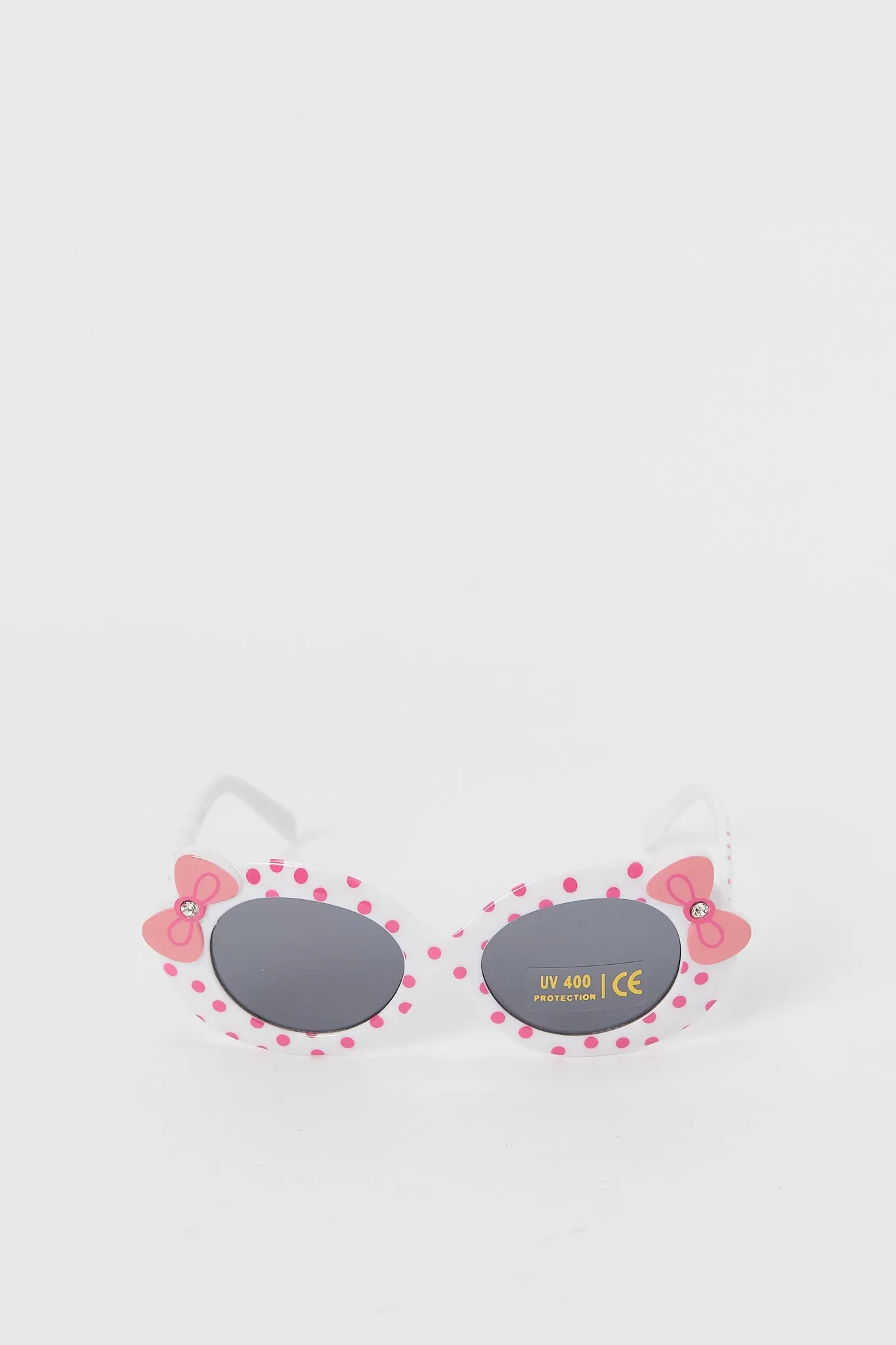 Girls Black And White Polka Dots Oversize Sunglasses