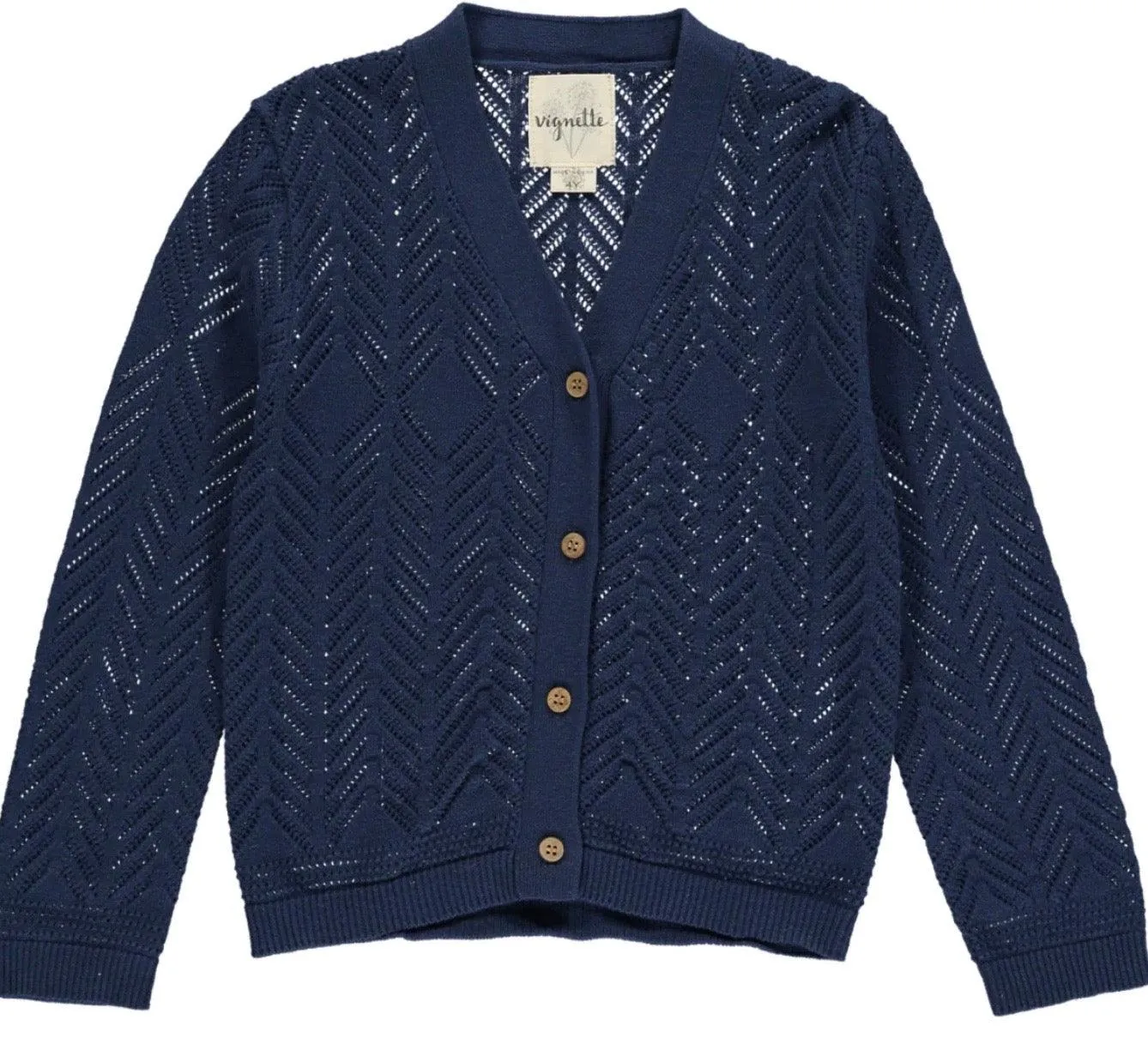 Girls Cotton Kenzie Cardigan | Various Colors | Vignette
