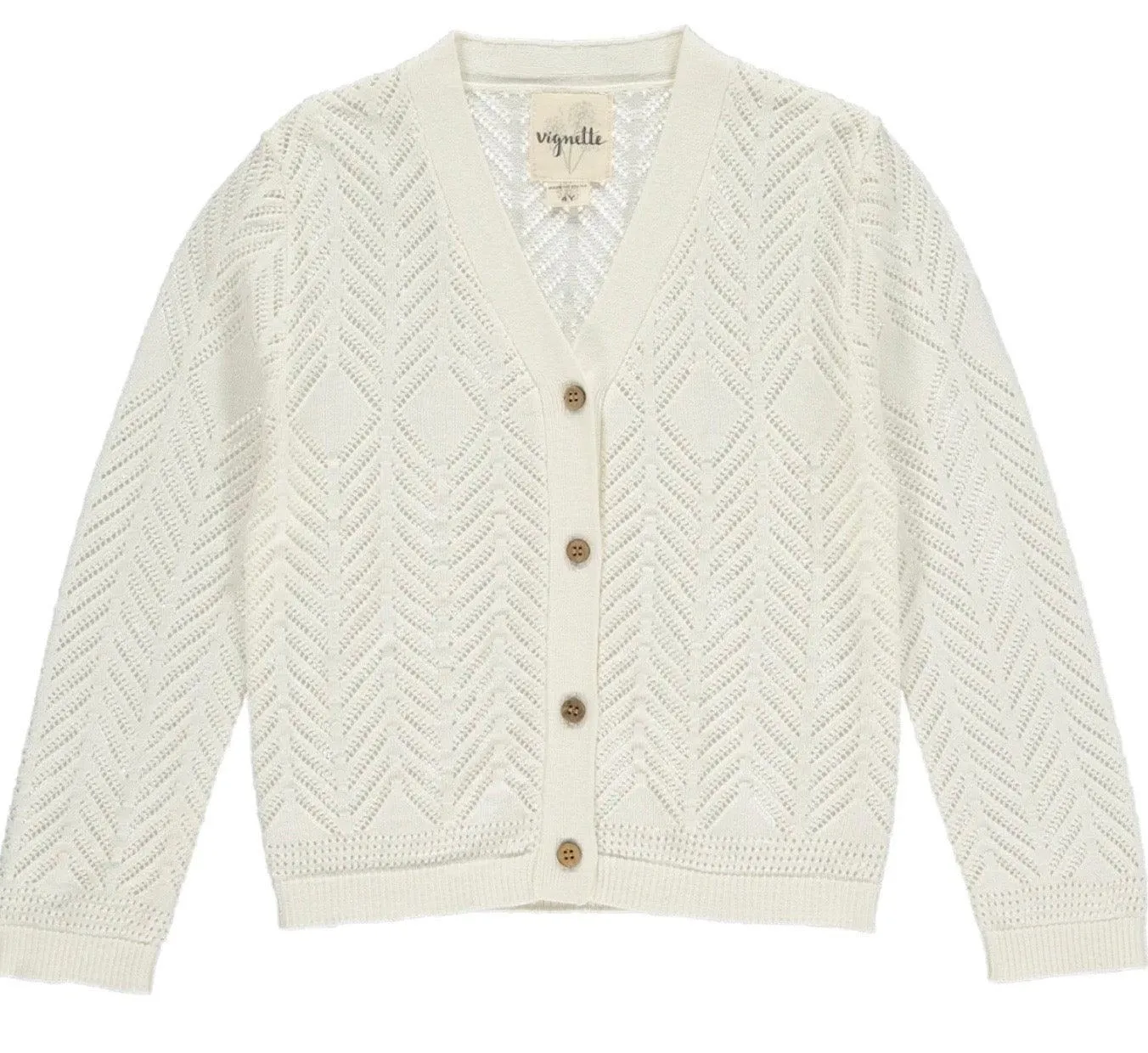 Girls Cotton Kenzie Cardigan | Various Colors | Vignette