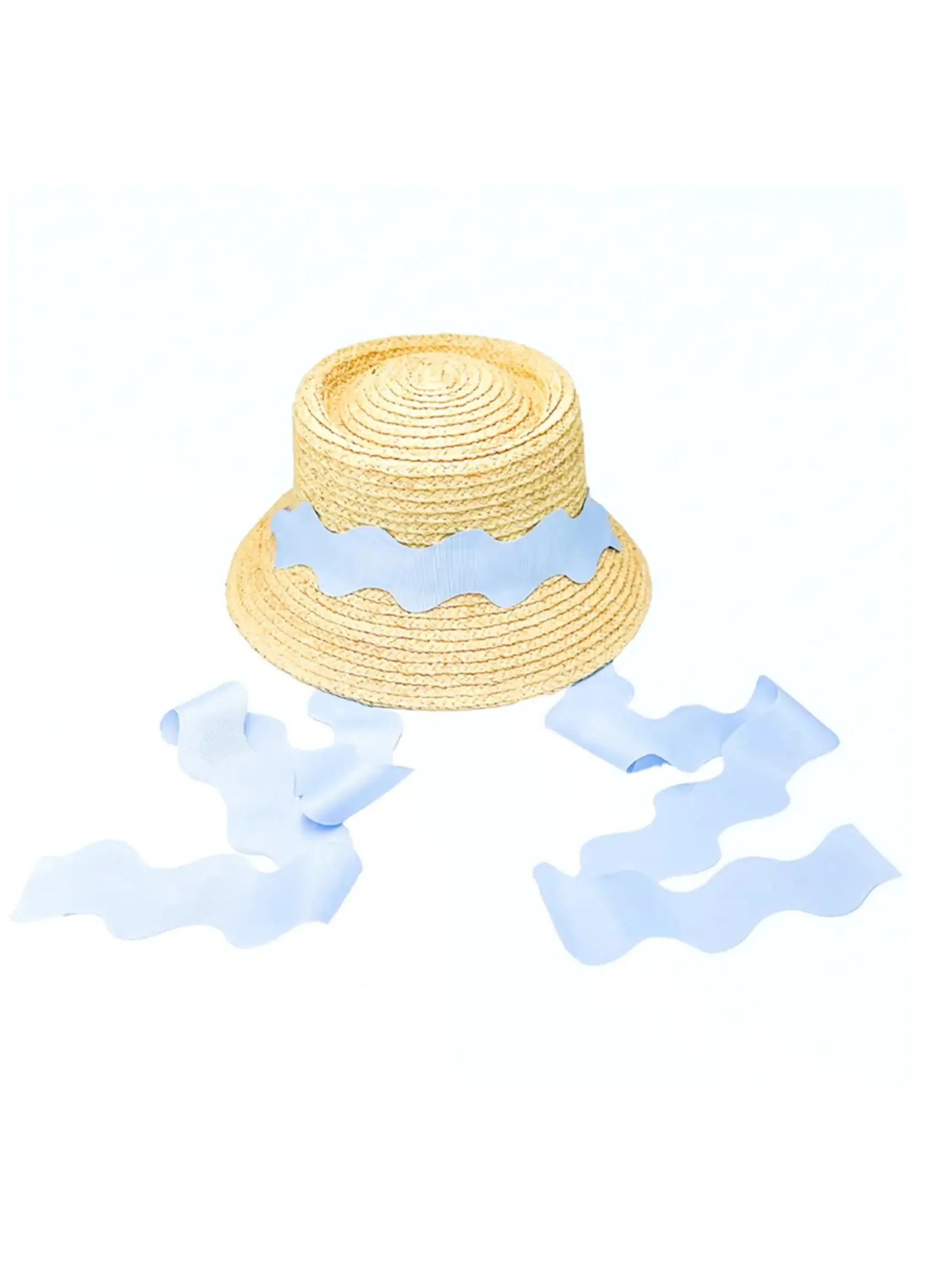 Girls Harbor Hat w/ Scalloped Ribbon