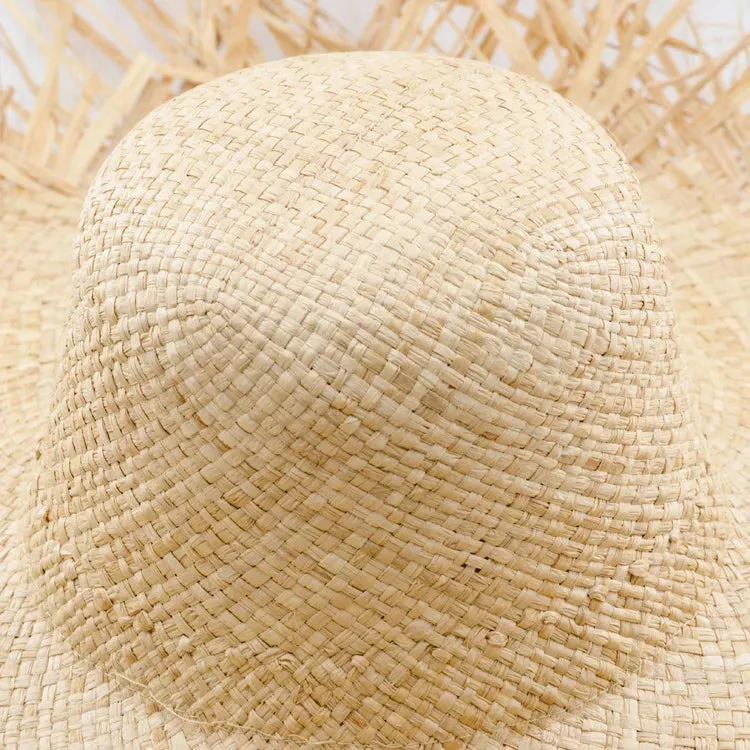 Handmade Natural Wide-brimmed Folding UV Straw Hat
