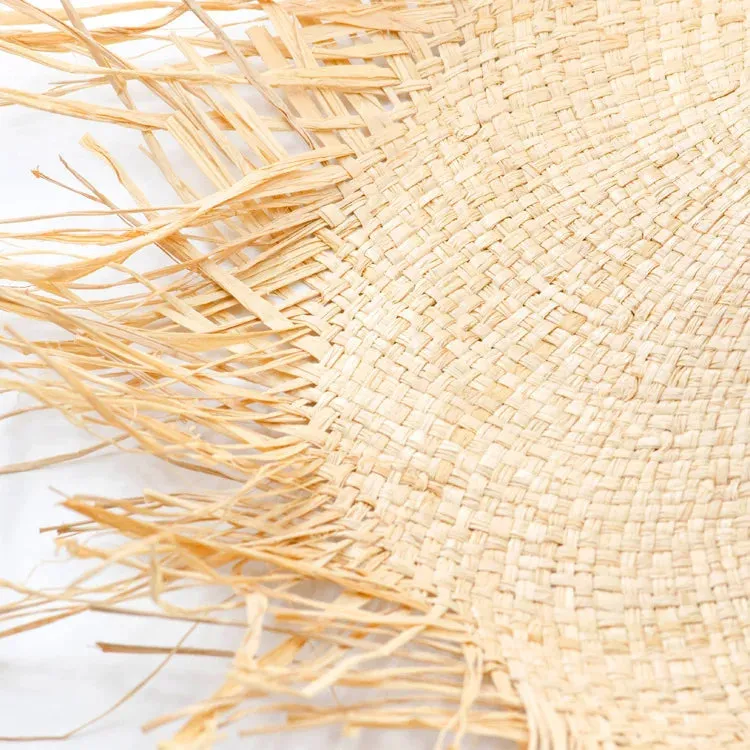 Handmade Natural Wide-brimmed Folding UV Straw Hat
