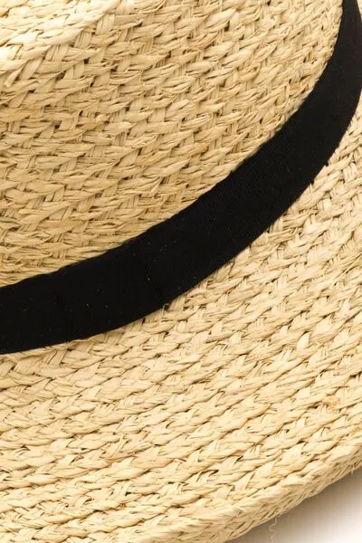 Hazel Blues® |  Fame Wide Brim Straw Weave Hat