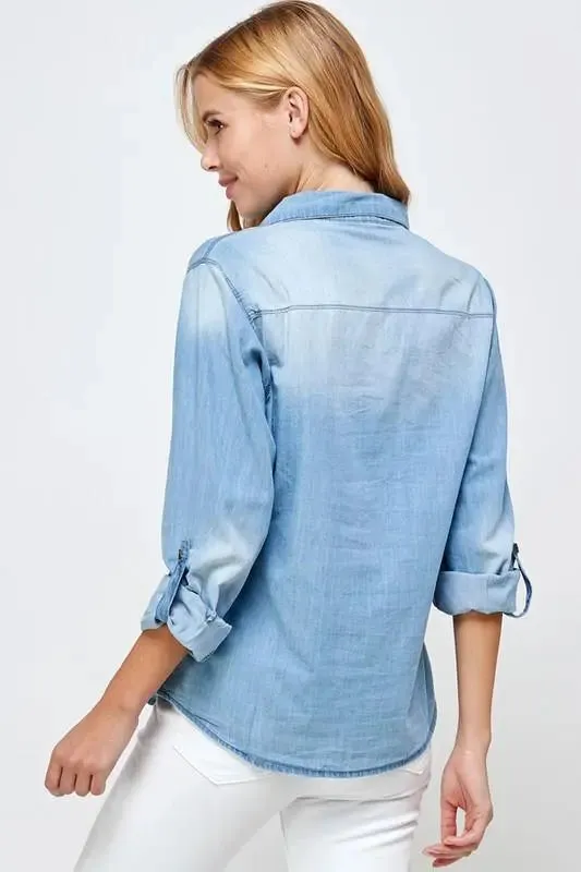 Jen Classic Chambray Denim Shirt