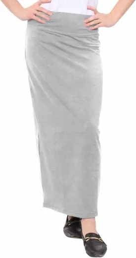 Kosher Casual Women's Modest Cotton Stretch Long Maxi Pencil Skirt
