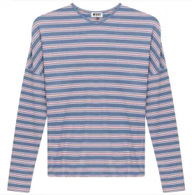 LADIES V NECK DOLMAN STRIPED TEE