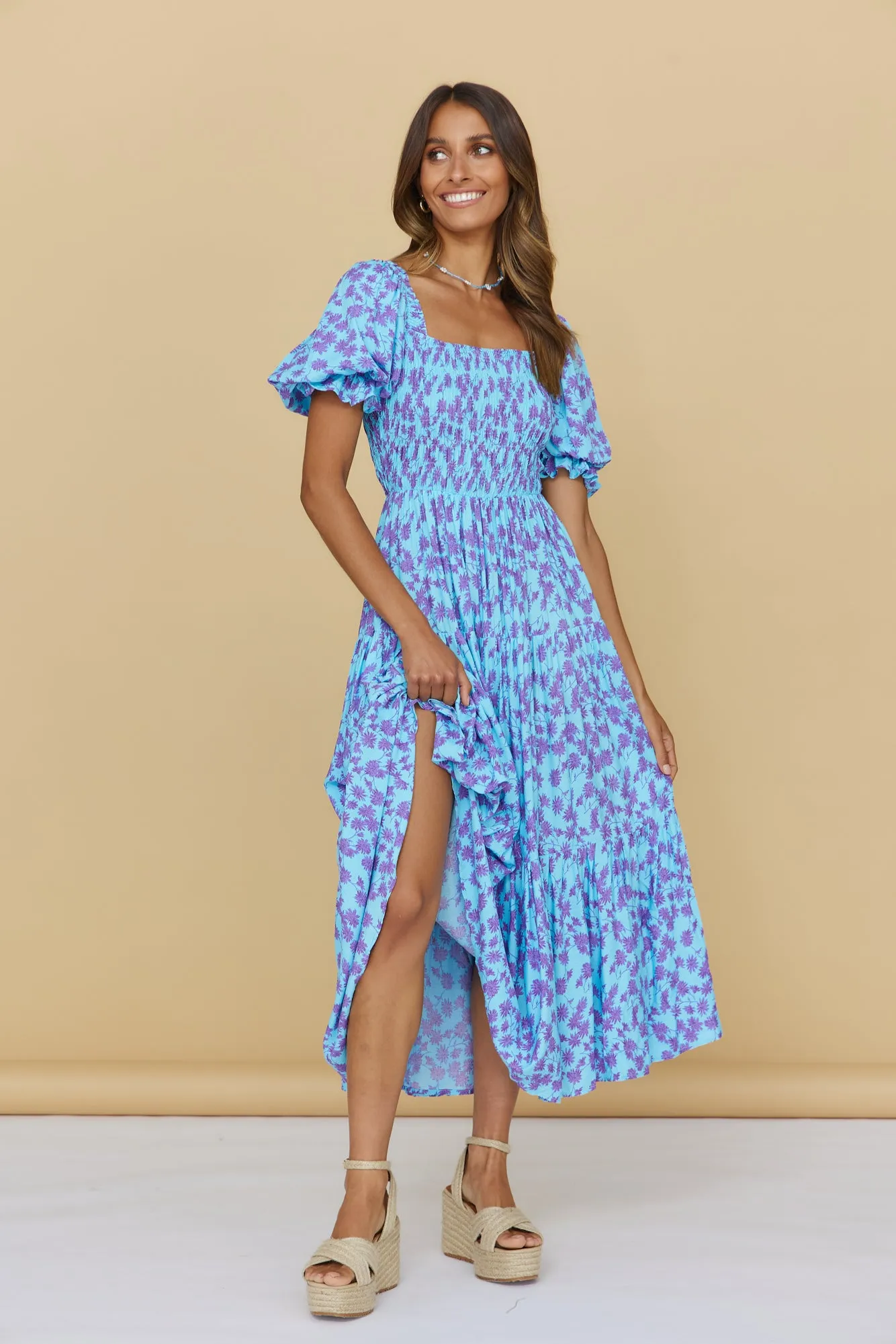 Land And Sky Maxi Dress Blue