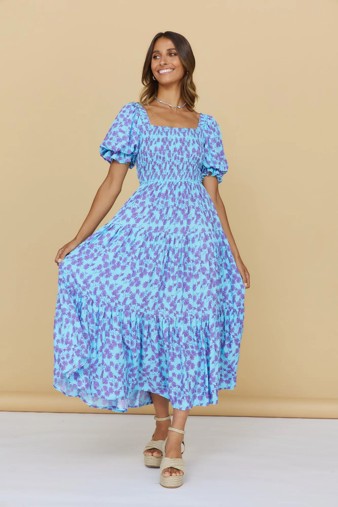 Land And Sky Maxi Dress Blue