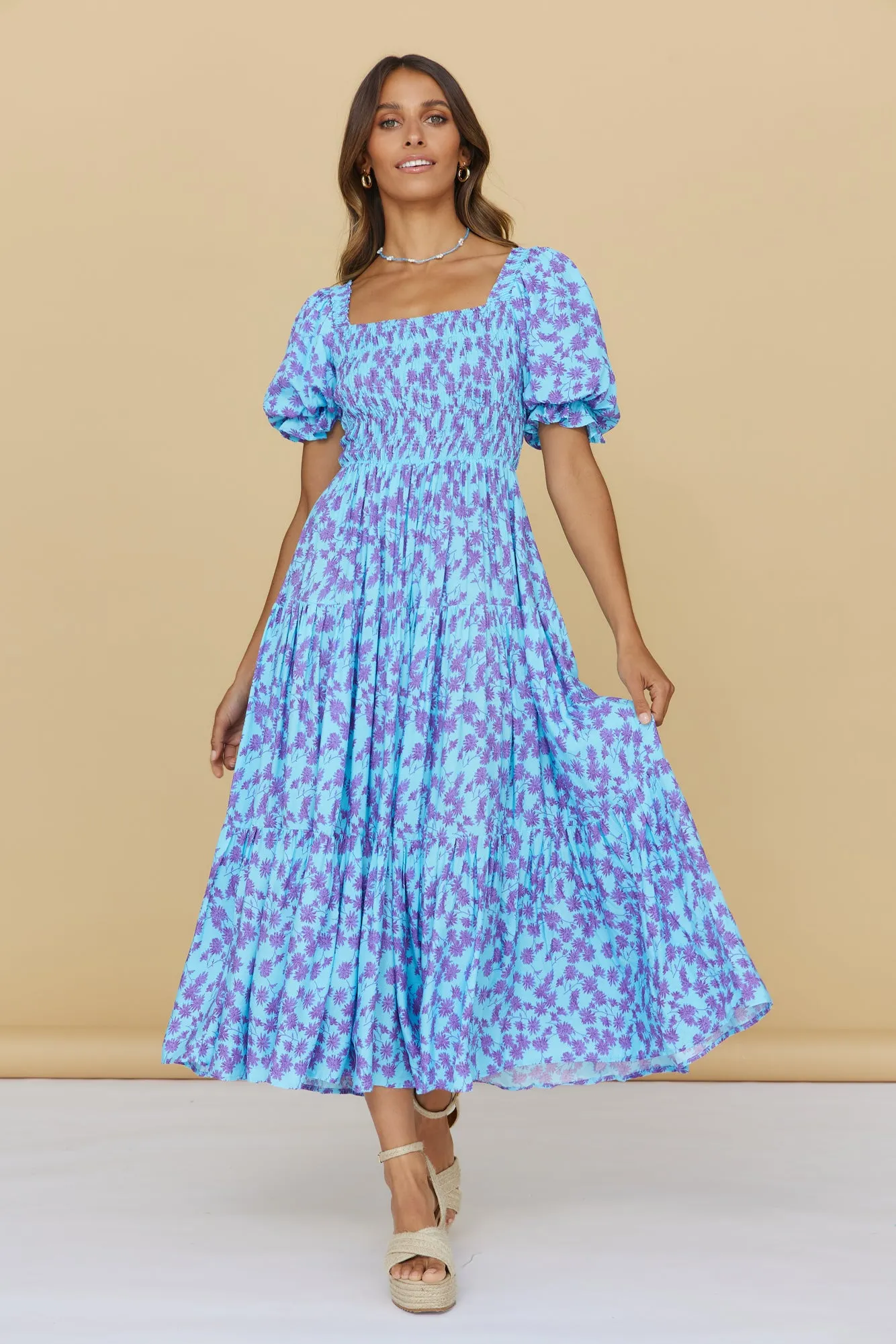 Land And Sky Maxi Dress Blue