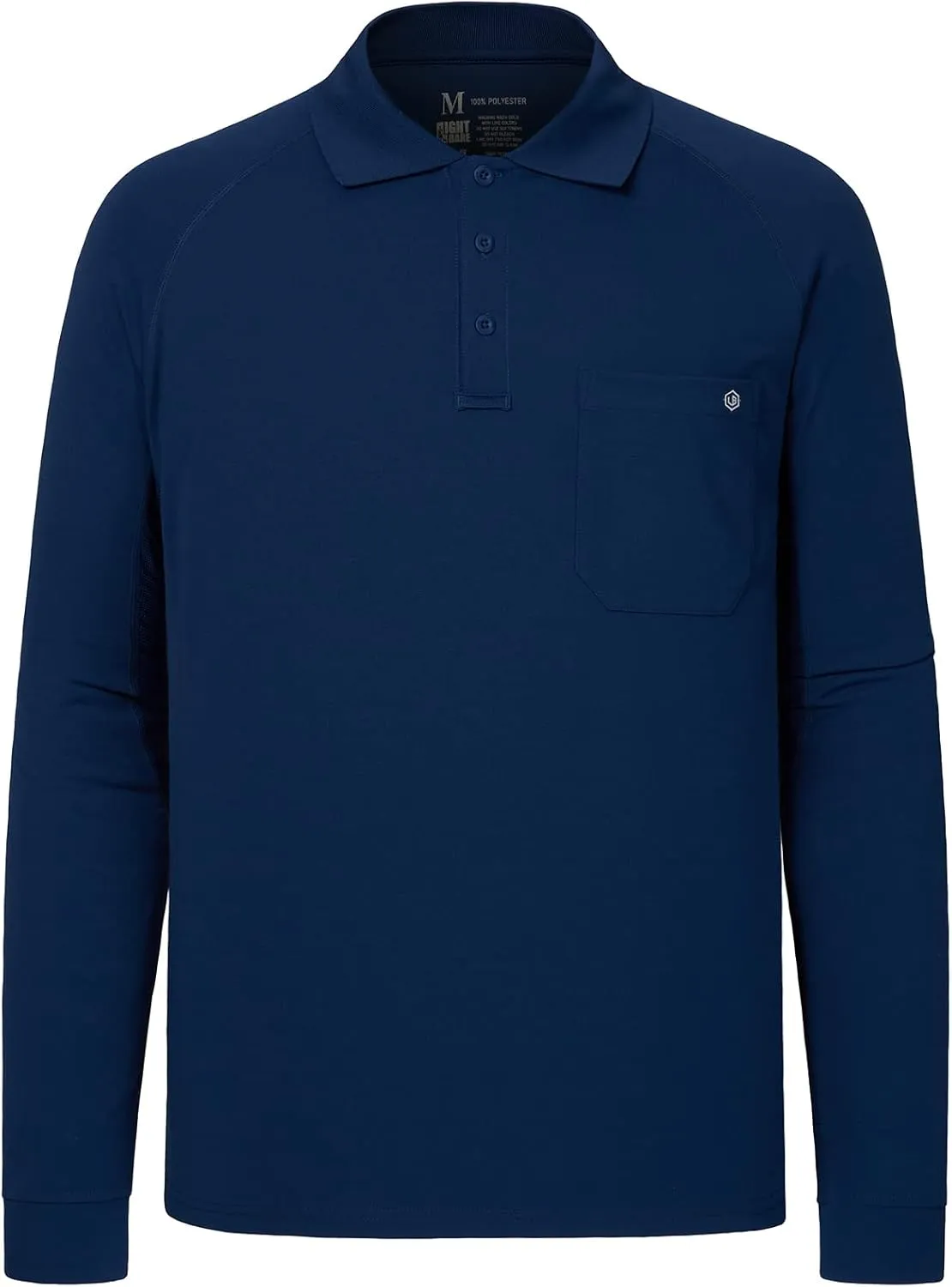 Lightbare Mens Performance Polo Shirt Moisture Wicking Quick Dry Tactical Pique Shirts Hiking Fishing Golf UPF 50