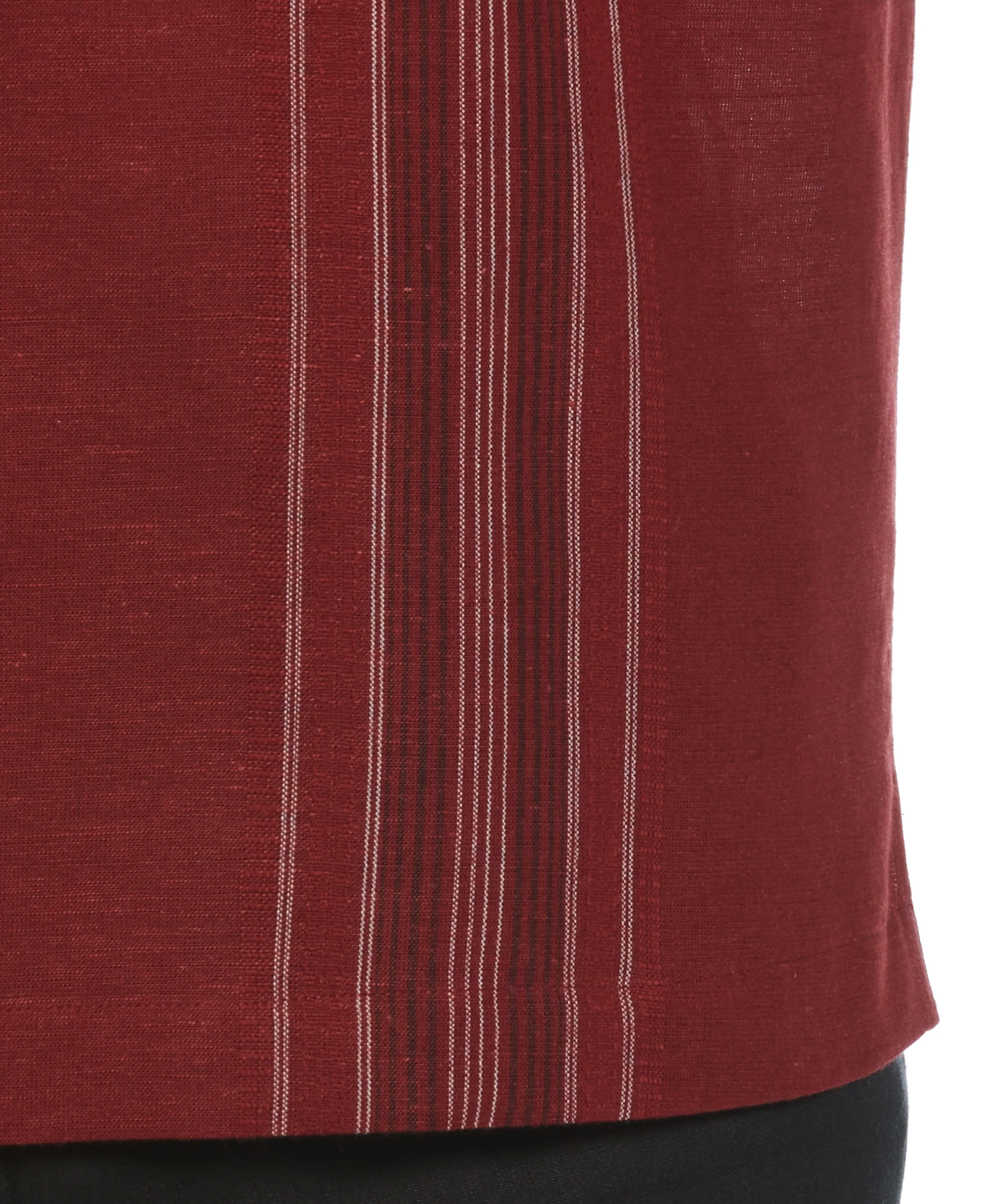 Linen Blend Yarn Dyed Panel Shirt