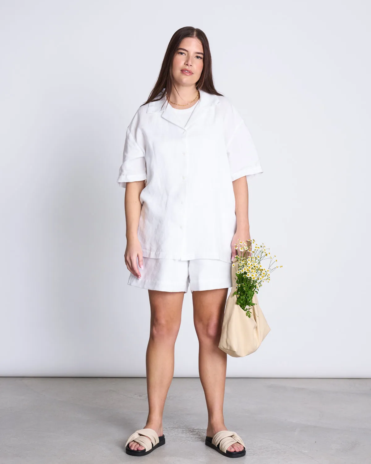 LINEN SHIRT GENT WHITE